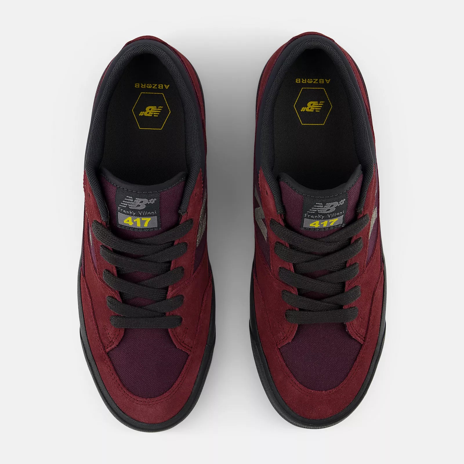 417 Low Numeric Franky Villani Skate Shoes - Burgundy & Phantom Colorway | Men's Streetwear Sneakers for Skateboarding & Casual Wear