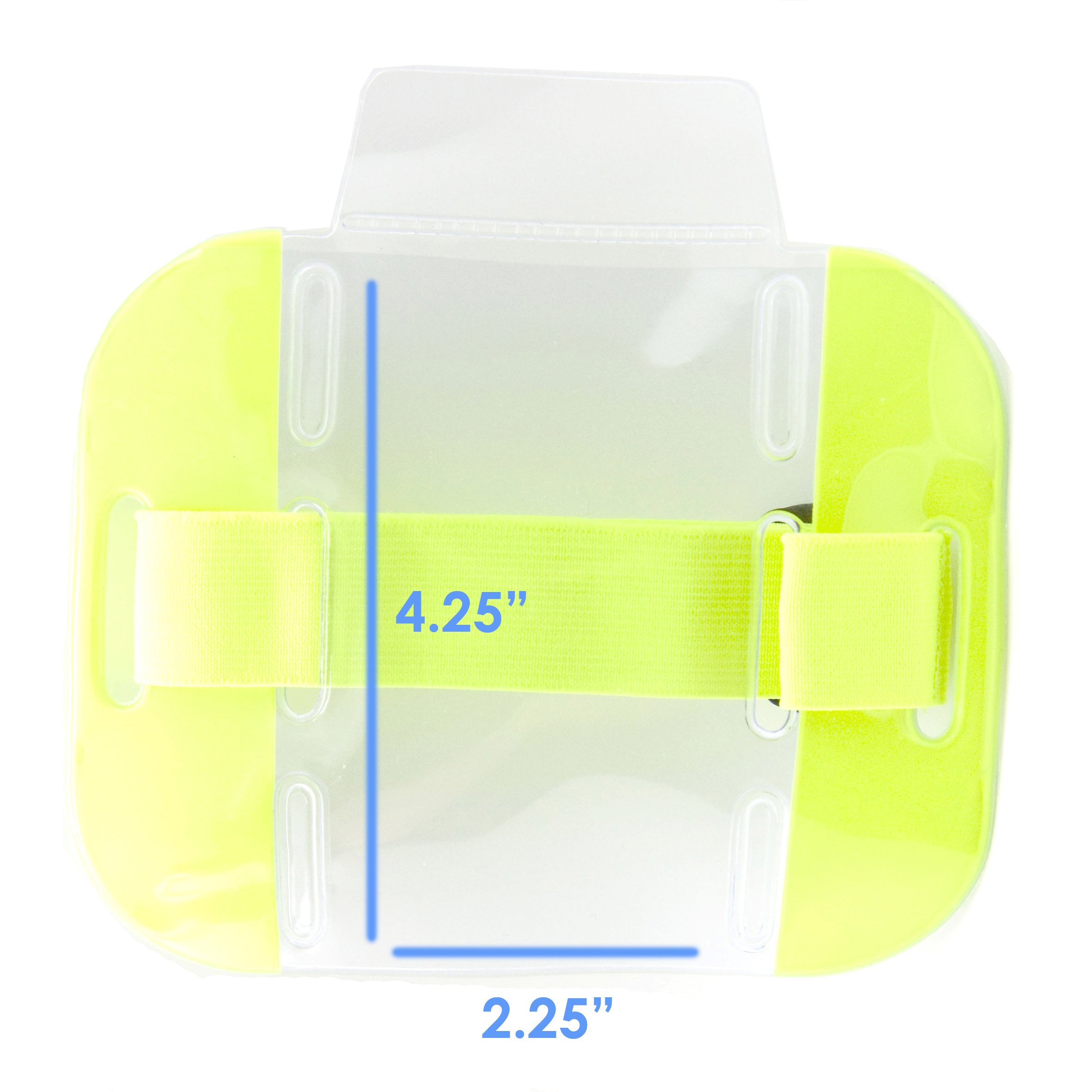 25-Pack Reflective Armband ID Badge Holders - Adjustable Bright Colors for Safety & Work