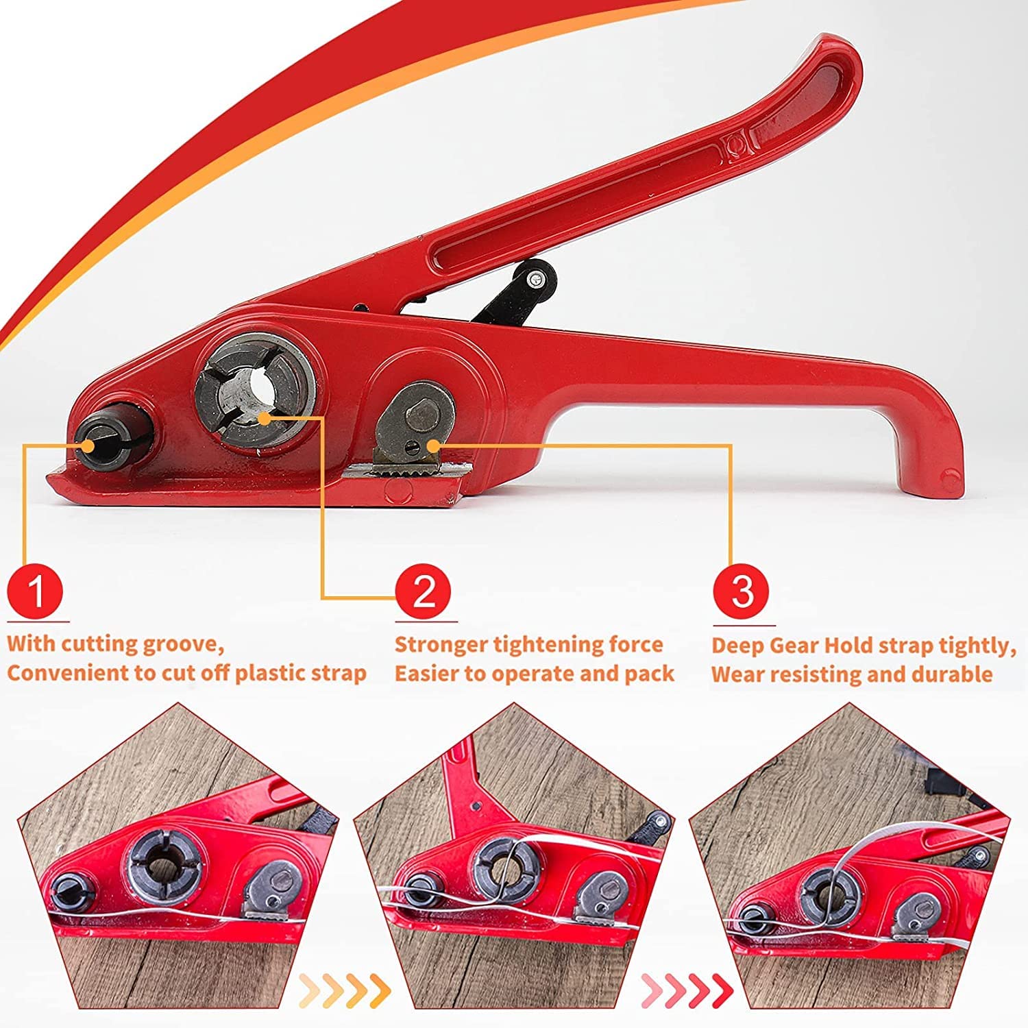 Heavy Duty PP Plastic Strapping Kit - Packaging Strapping Banding Tensioning Tool with Sealer for Secure Shipping, Warehouse & Logistics Use