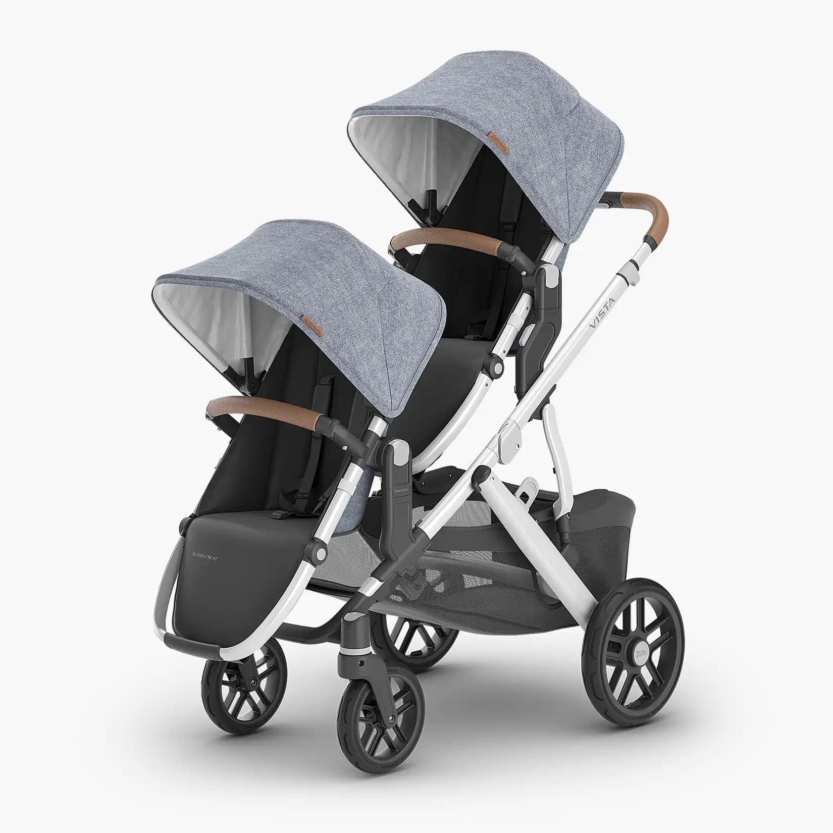 UPPAbaby Vista V2 Double Stroller with RumbleSeat V2 - Lightweight Compact Baby Stroller for Twins or Siblings - Perfect for City Walks, Shopping & Travel