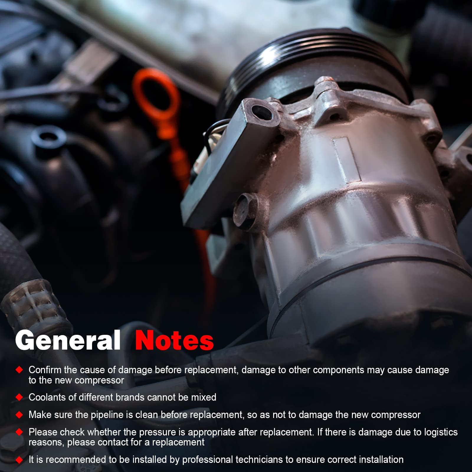 New A/C Compressor Compatible for Nissan Altima 2.5L 2007-2012 & Sentra 2.5L - Replacement Air Conditioning Compressor with Clutch (Part# 92600JA00A) - Perfect for Summer Cooling & Auto AC Repair