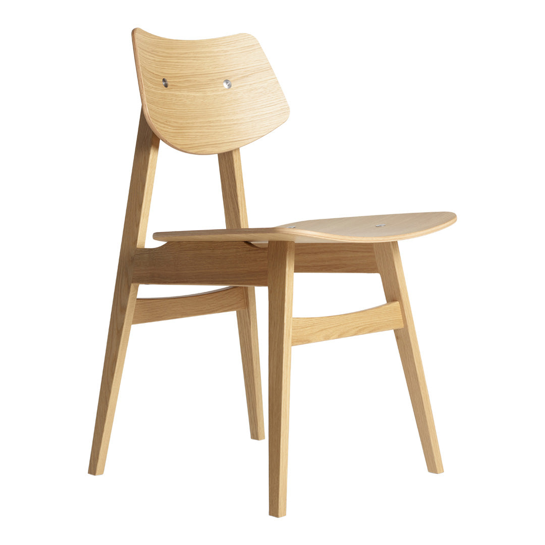 Vintage 1960 Wooden Side Chair - Mid Century Modern Dining Chair for Kitchen, Living Room & Office - Solid Wood Accent Chair with Comfortable Seat