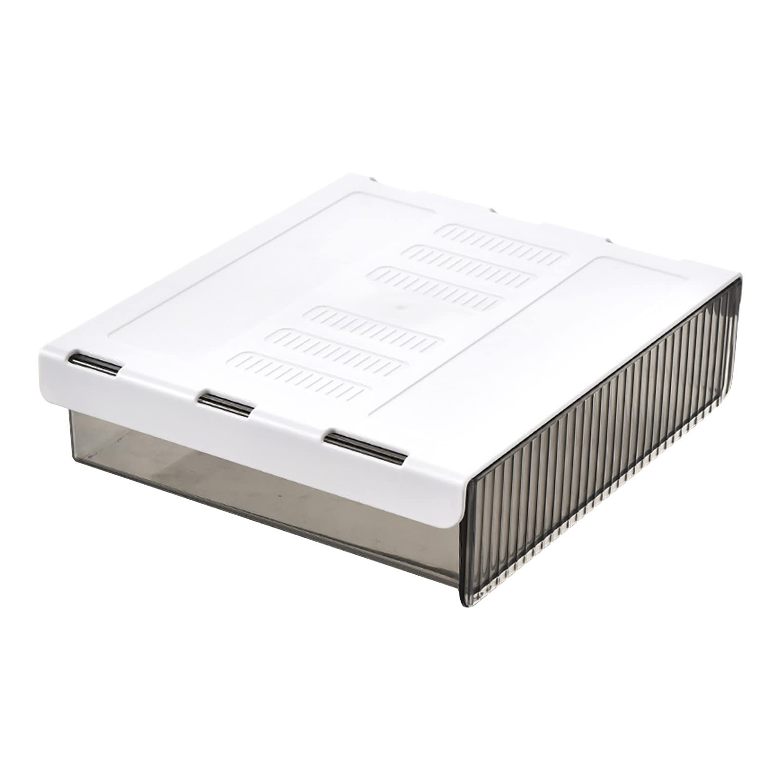 Homlpope Under Desk Drawer Organizer - Self-Adhesive Slide Out Storage Drawer with Hidden Attachment | Plastic Workspace Organizer for Office, Home & Dorm | Maximize Desk Space & Keep Supplies Neat