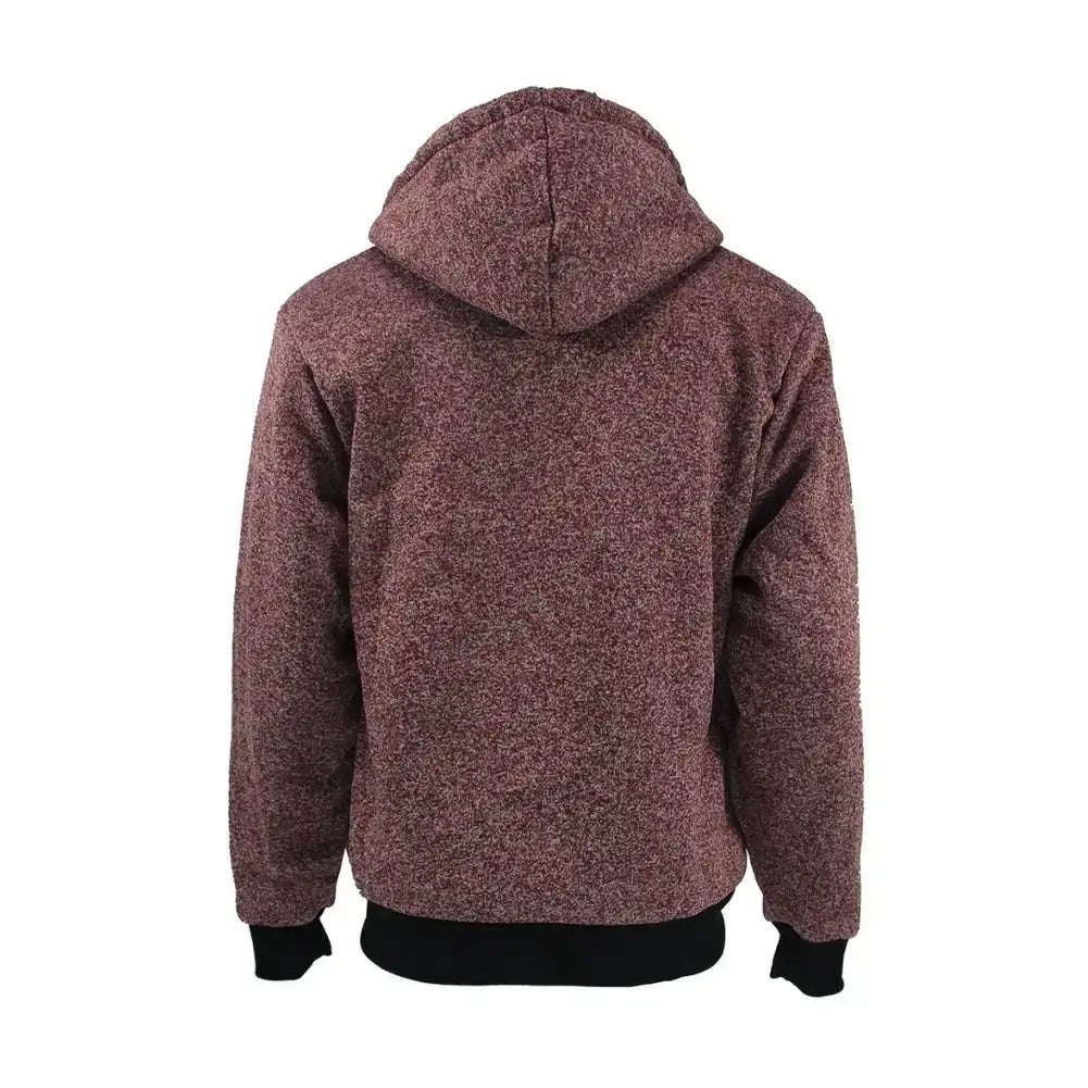 Men's Warm Sherpa Lined Hoodie - Soft Fleece Pullover with Kangaroo Pocket for Winter Outdoor Activities & Casual Wear