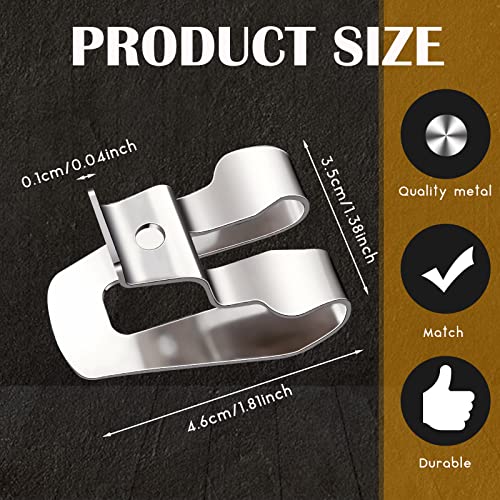 Stainless Steel Replacement Belt Clip Hooks for Power Tools - 4 Pack with Screws - Heavy Duty Drill Belt Clip for Construction, DIY & Professional Use