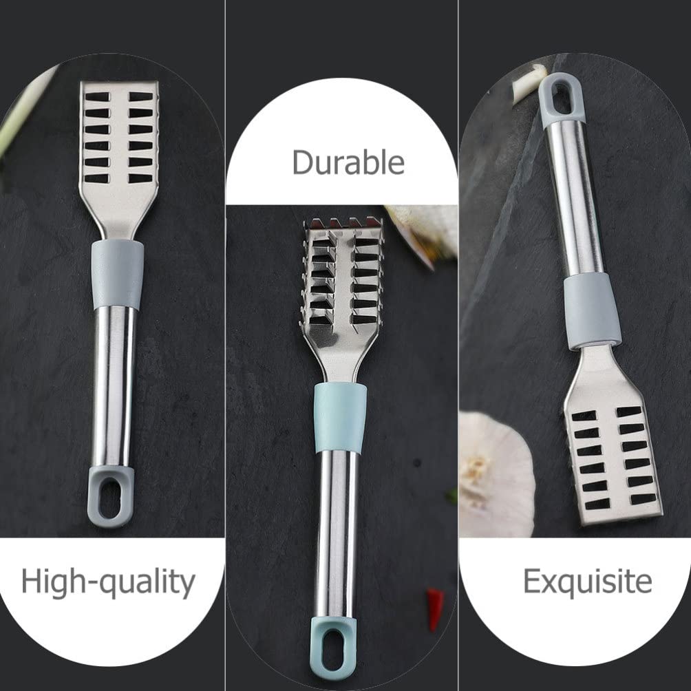 2 Pack Stainless Steel Fish Scale Remover Scraper - Efficient Fish Descaler Tool for Kitchen, Cleaning Fish Skin & Scales - Perfect for Home Cooking, Camping, and Seafood Prep