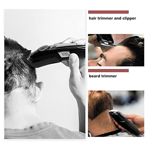 Professional All-in-One Hair Clippers for Men - Adjustable Beard Trimmer, Nose & Ear Hair Trimmer, Body Groomer & Electric Shaver - Perfect for Home Grooming, Travel & Personal Care