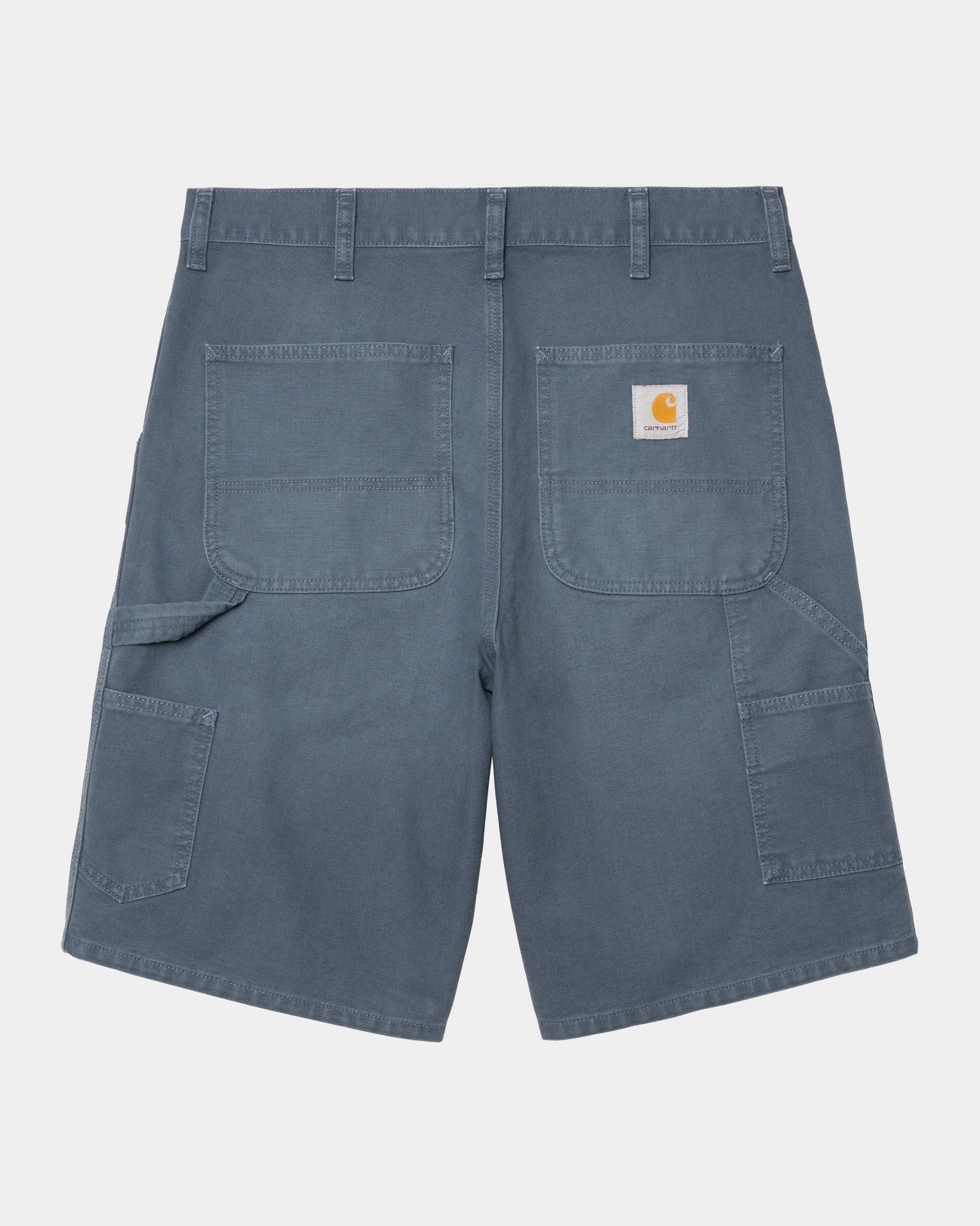 Single Knee Shorts in Stone Canvas Fabric | Dusky Blue Color | Perfect for Yoga, Running & Casual Wear