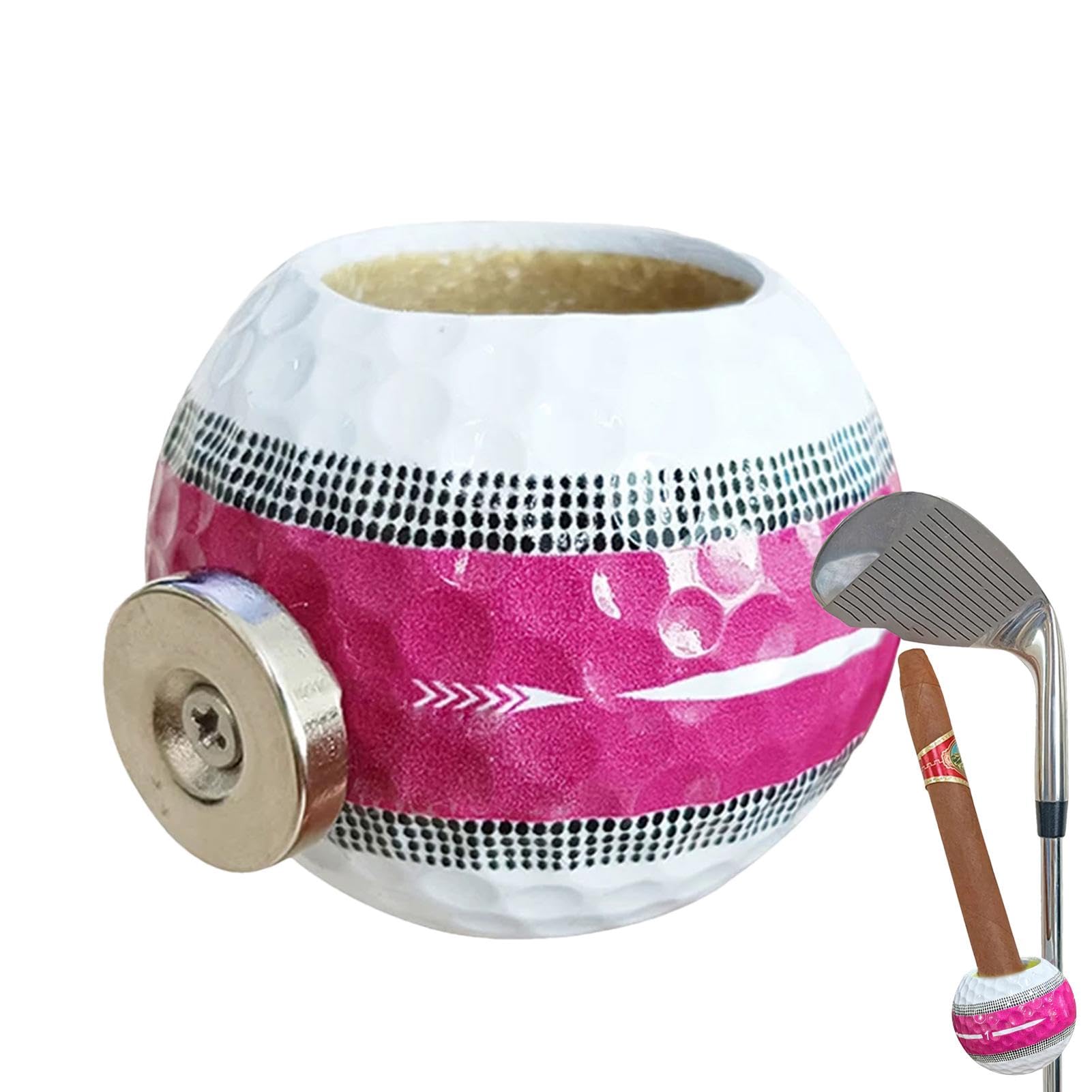 Golf Ball Cigarette Holder for Men - Portable Golf Cart Cigarette Stand | Perfect for Golfers & Smokers - Ideal for Golf Courses, Driving Ranges & Outdoor Activities