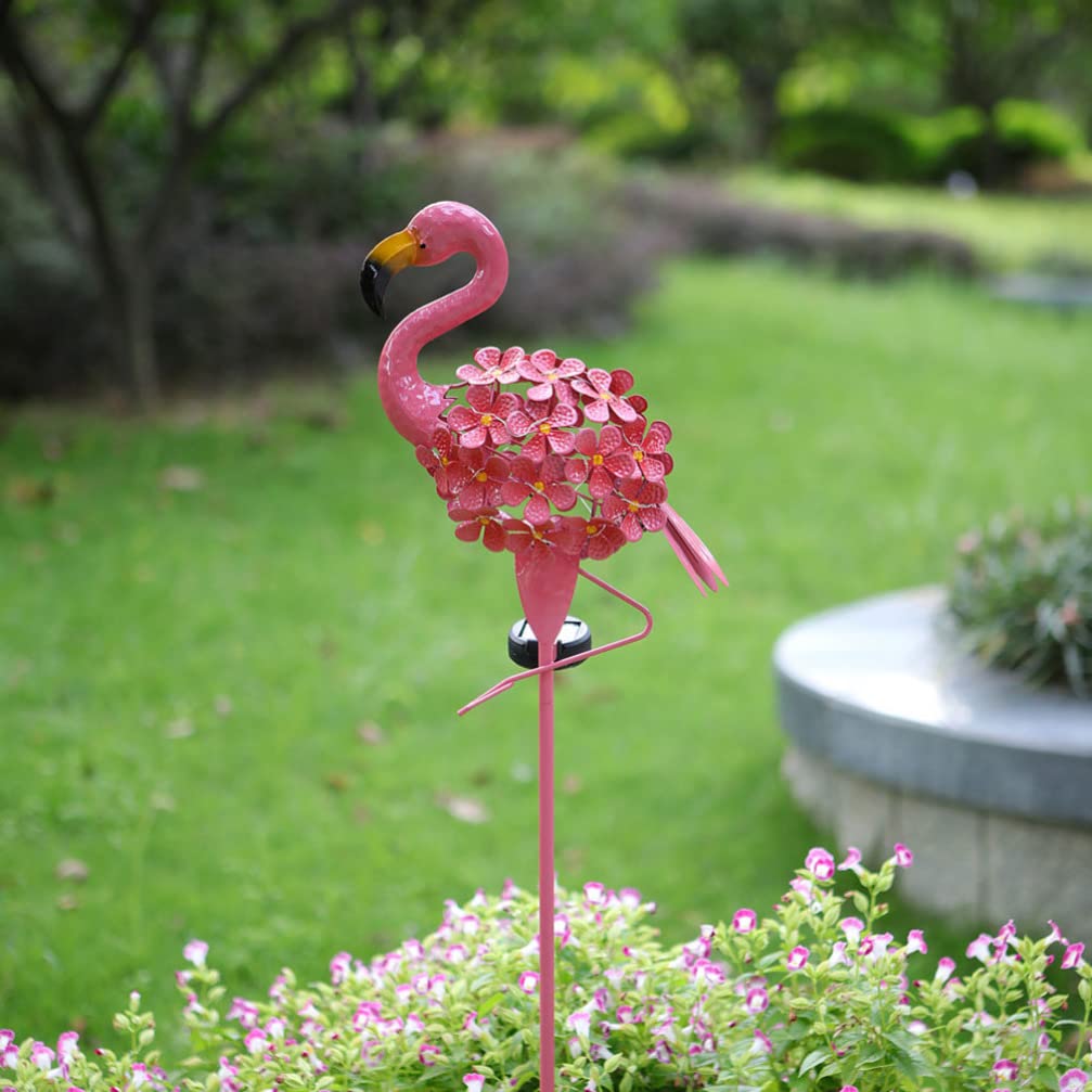 Uonlytech Solar Flamingo Garden Light - 1pc Waterproof Solar-Powered LED Yard Lamp for Outdoor Landscape, Lawn, Courtyard & Pathway Decoration | Perfect for Patio, Backyard, Poolside & Garden Decor