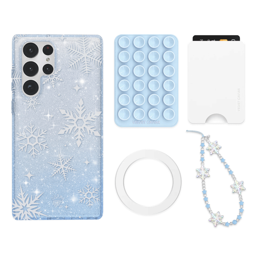 Snow Angel Glitter Galaxy Bundle Set - Stylish Sparkling Wallet for Women | Perfect for Parties, Gifts & Everyday Use