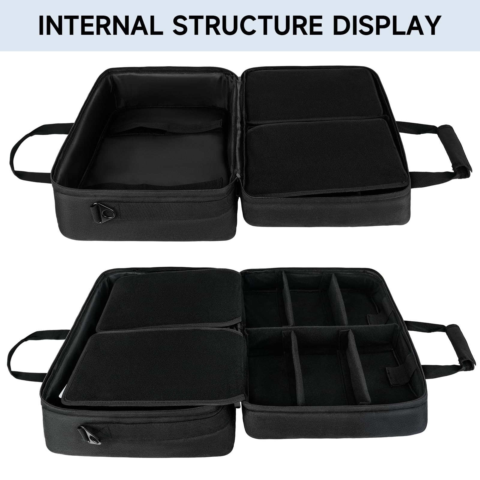 IVODEELA PS5/PS5 Pro Carrying Case - Protective Storage Bag for PS5 Controllers, Game Discs & Charging Accessories (Black) | Perfect for Travel, Gaming Parties & Console Protection