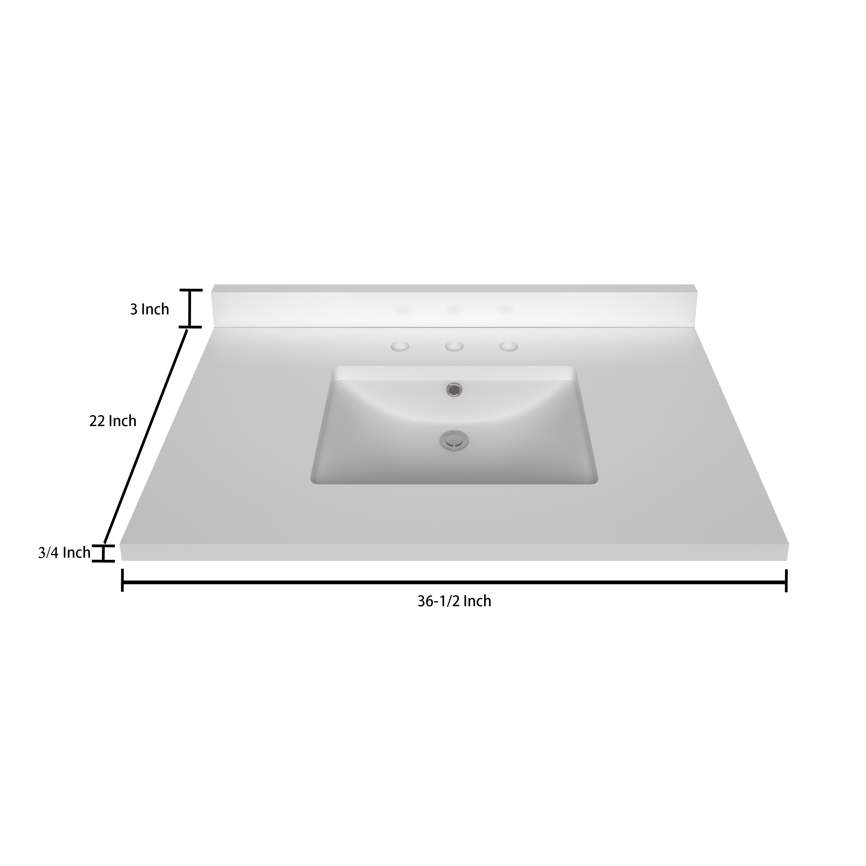 Top 2 CM Pure White Stock Tank - 36.5