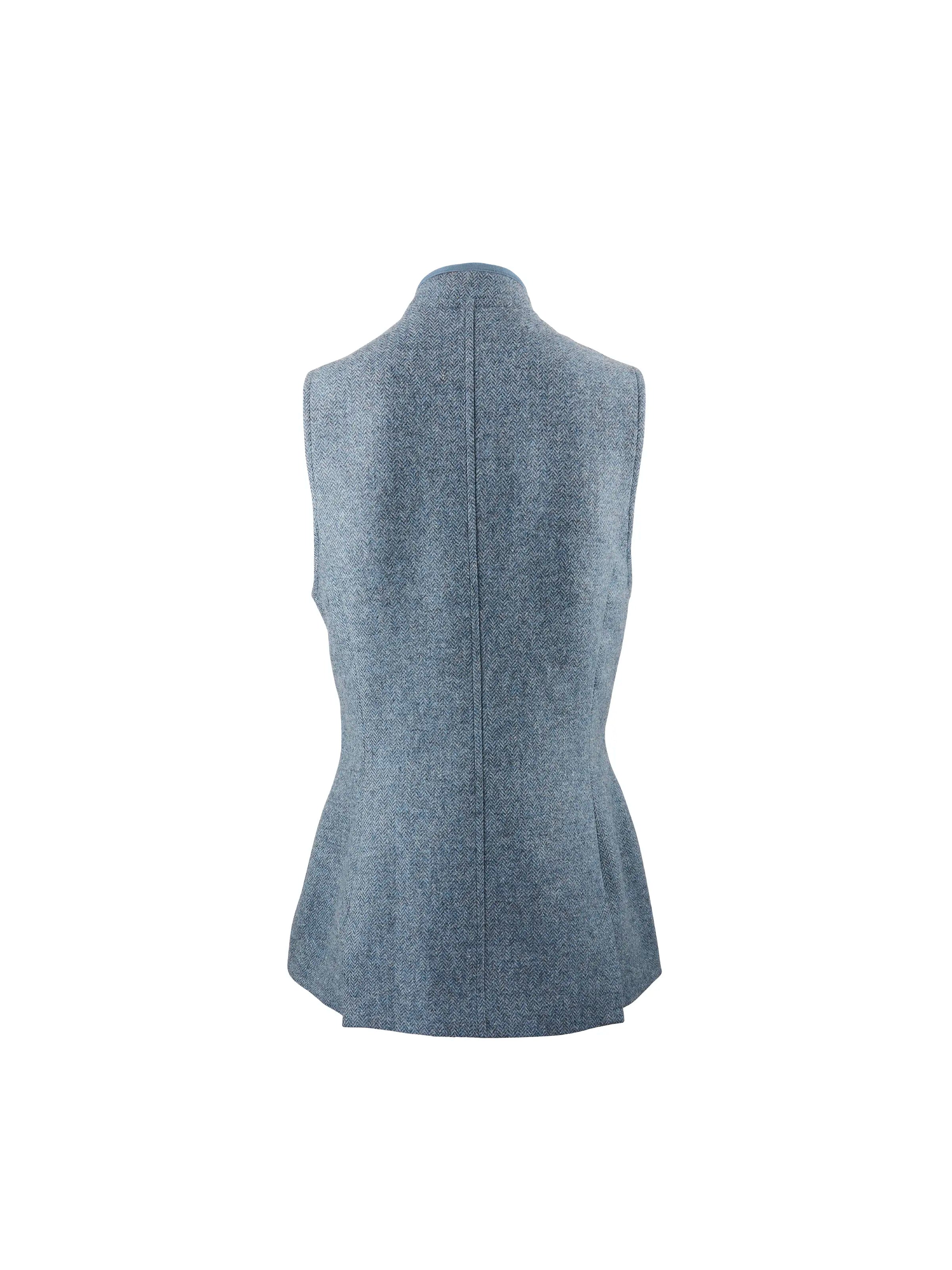 Madeline Denim Herringbone Vest for Women - Stylish Casual Gilet Jacket for Fall & Winter Layering | Perfect for Office, Travel, and Outdoor Activities