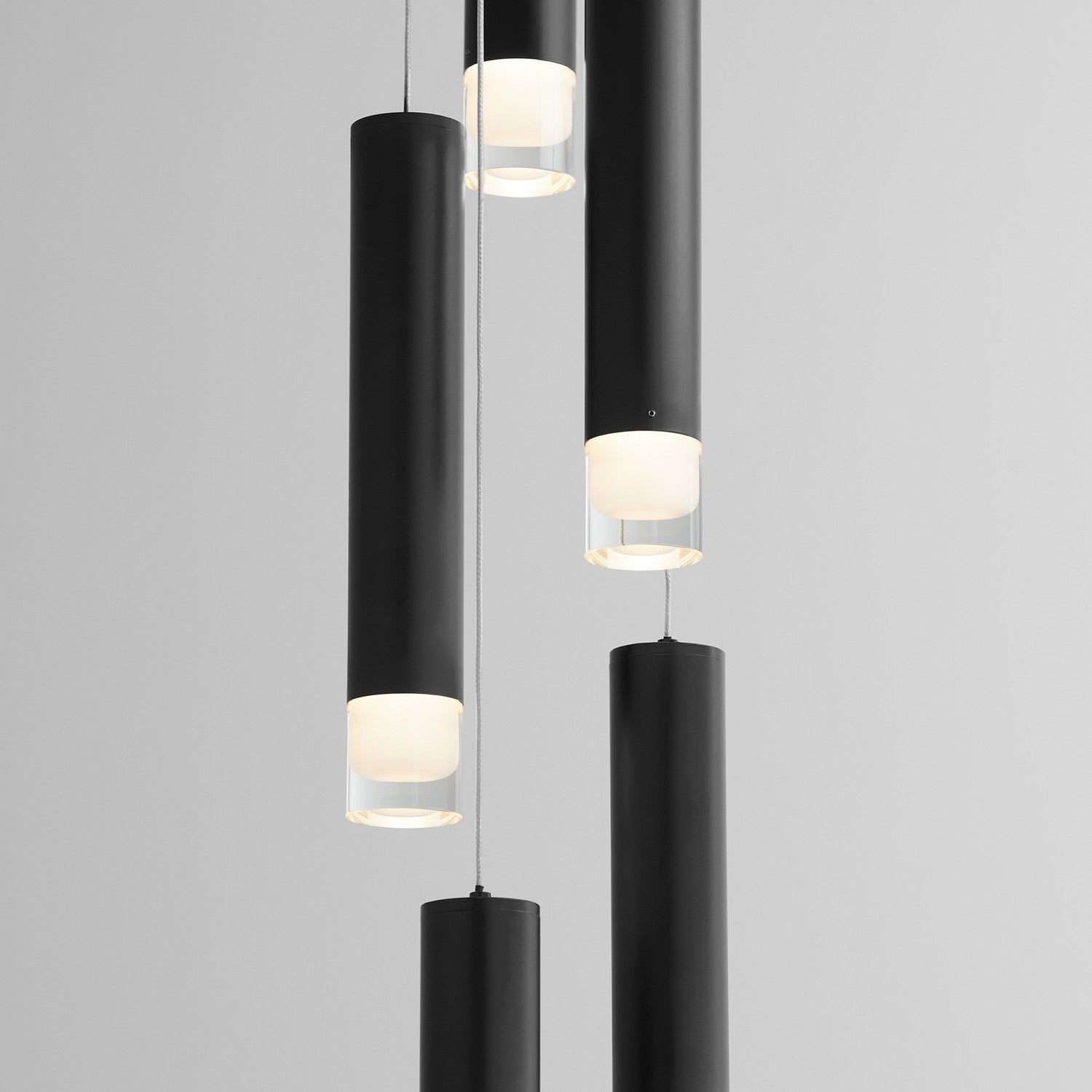 Modern Black Oxygen Alarm 3 6194 15 5 Light CCT Pendant Light - Adjustable Hanging Fixture for Kitchen Island, Dining Room, or Bedroom Lighting