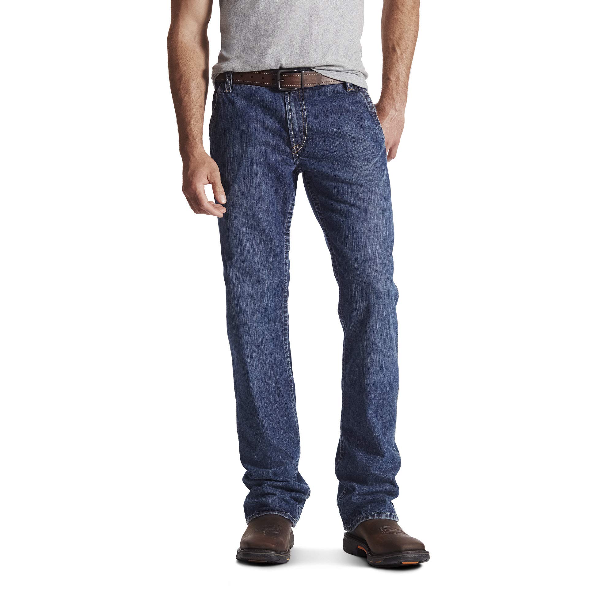 Ariat Men's FR M4 Relaxed Workhorse Boot Cut Jeans - Flame Resistant Work Pants for Construction, Farming & Outdoor Jobs