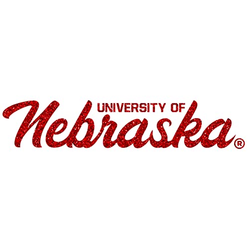 Nebraska Red Glitter - White