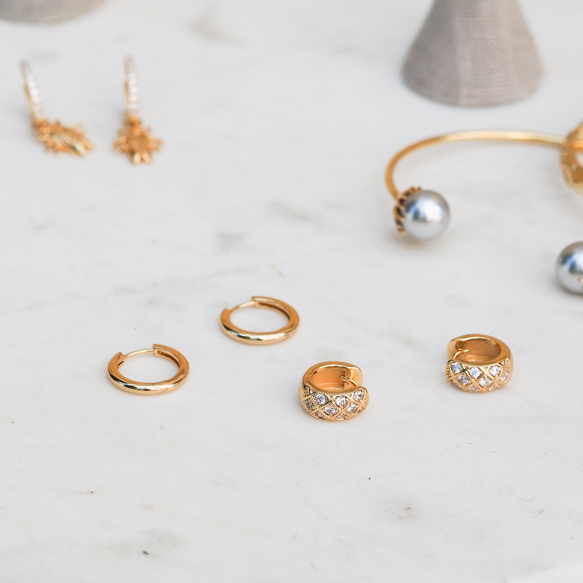 Goldbug Collection Thin Huggie Hoop Earrings - 14K Gold Plated Minimalist Hoops for Women - Perfect for Everyday Wear, Work & Special Occasions