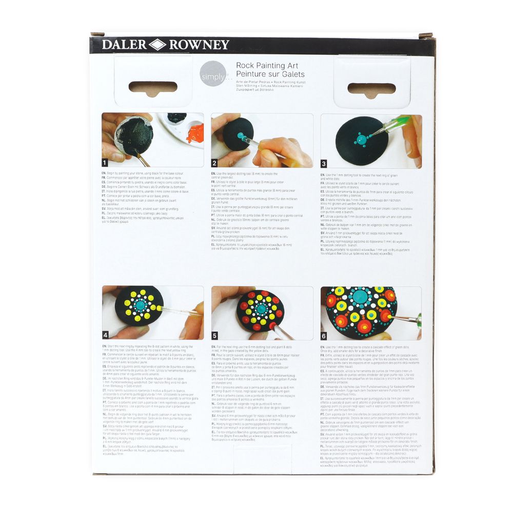 Daler Simply Rock Painting Creative Set - DIY Art Kit for Kids & Adults - Perfect for Home Decor, Gifts & Craft Projects