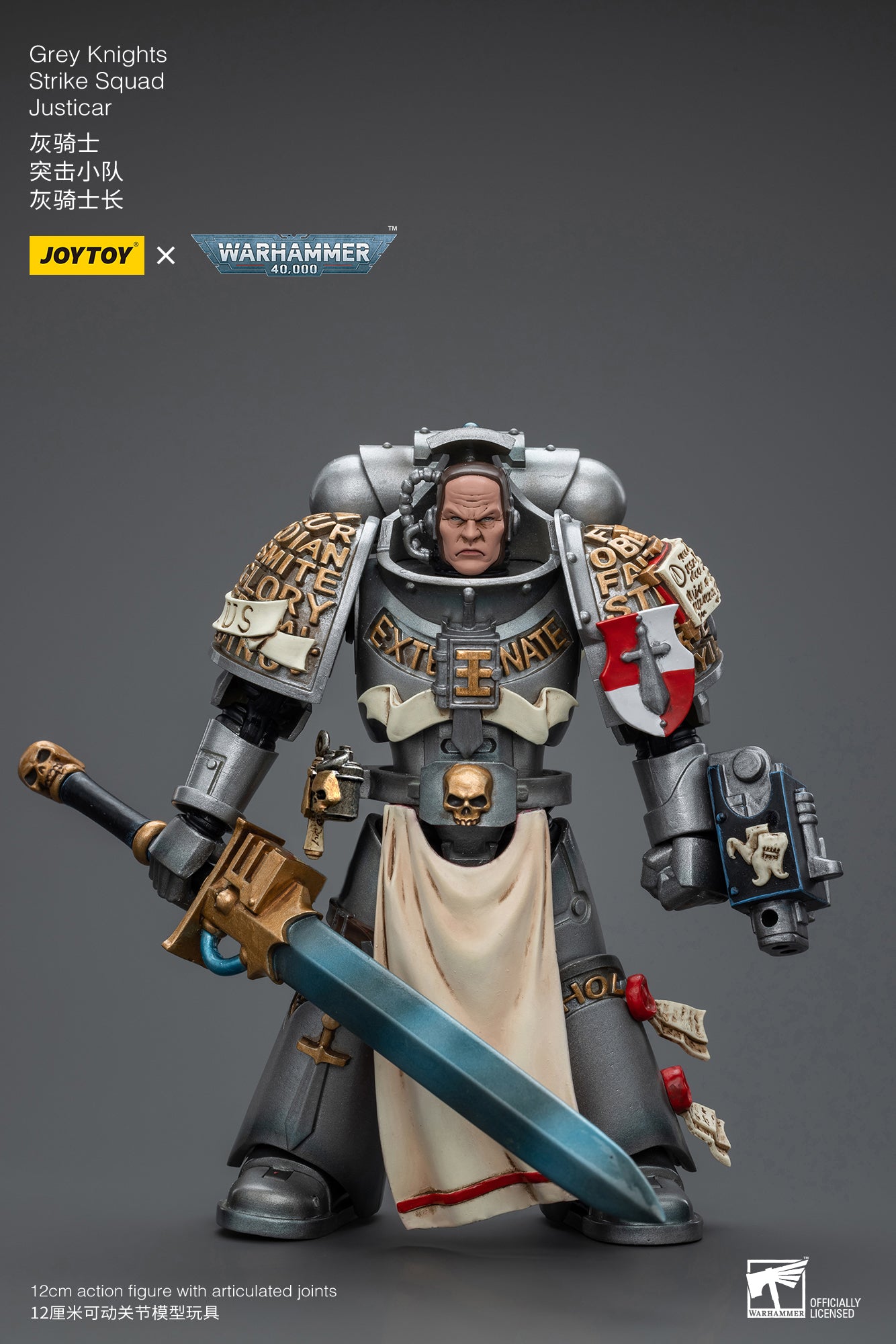 1/18 JOYTOY Warhammer 40K Grey Knights Strike Squad Action Figure - Highly Detailed Collectible Model for Warhammer Fans | Perfect for Display, Gaming, and Cosplay Scenes