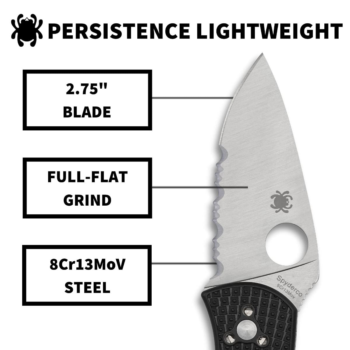 Spyderco Endura4 Lightweight Orange FRN Plain Edge Knife - EDC, Outdoor, Camping & Survival Tool