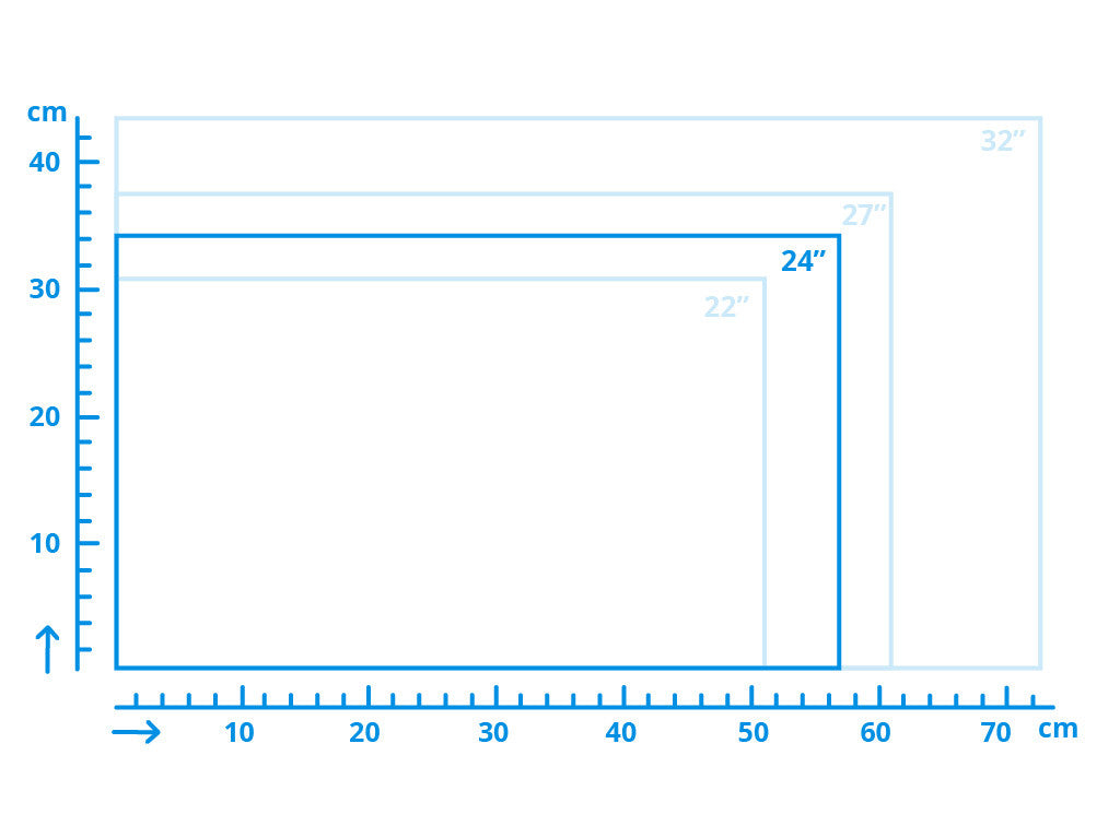 24 Inch Full HD LED Monitor - 1920x1080 Resolution, VESA Mountable, Ultra-Thin Bezel for Home Office, Gaming & Entertainment