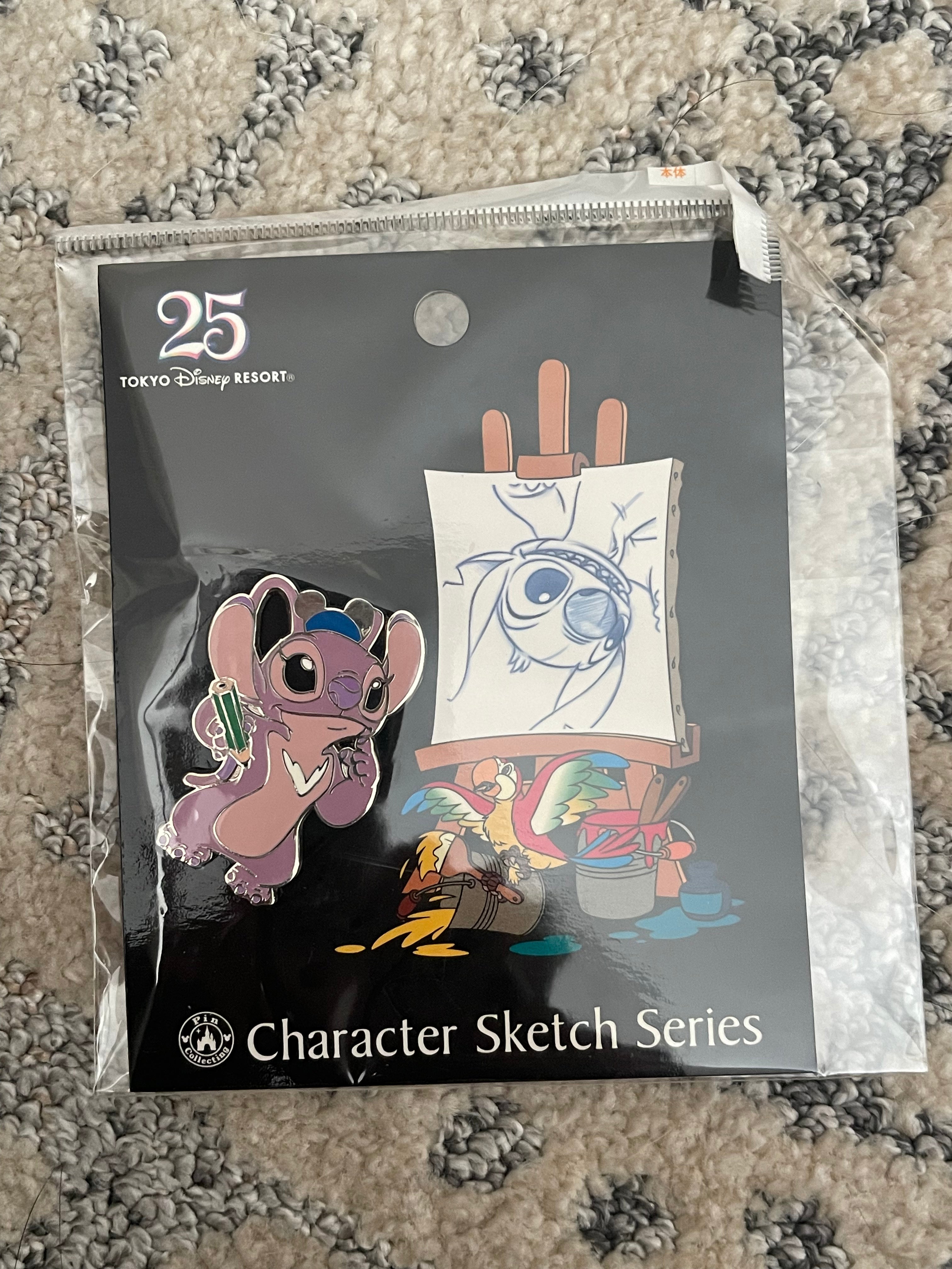 Tokyo Disney Character Sketch Series Enamel Pin - Cute Collectible Badge for Backpacks, Jackets, Hats & Disney Fan Gifts