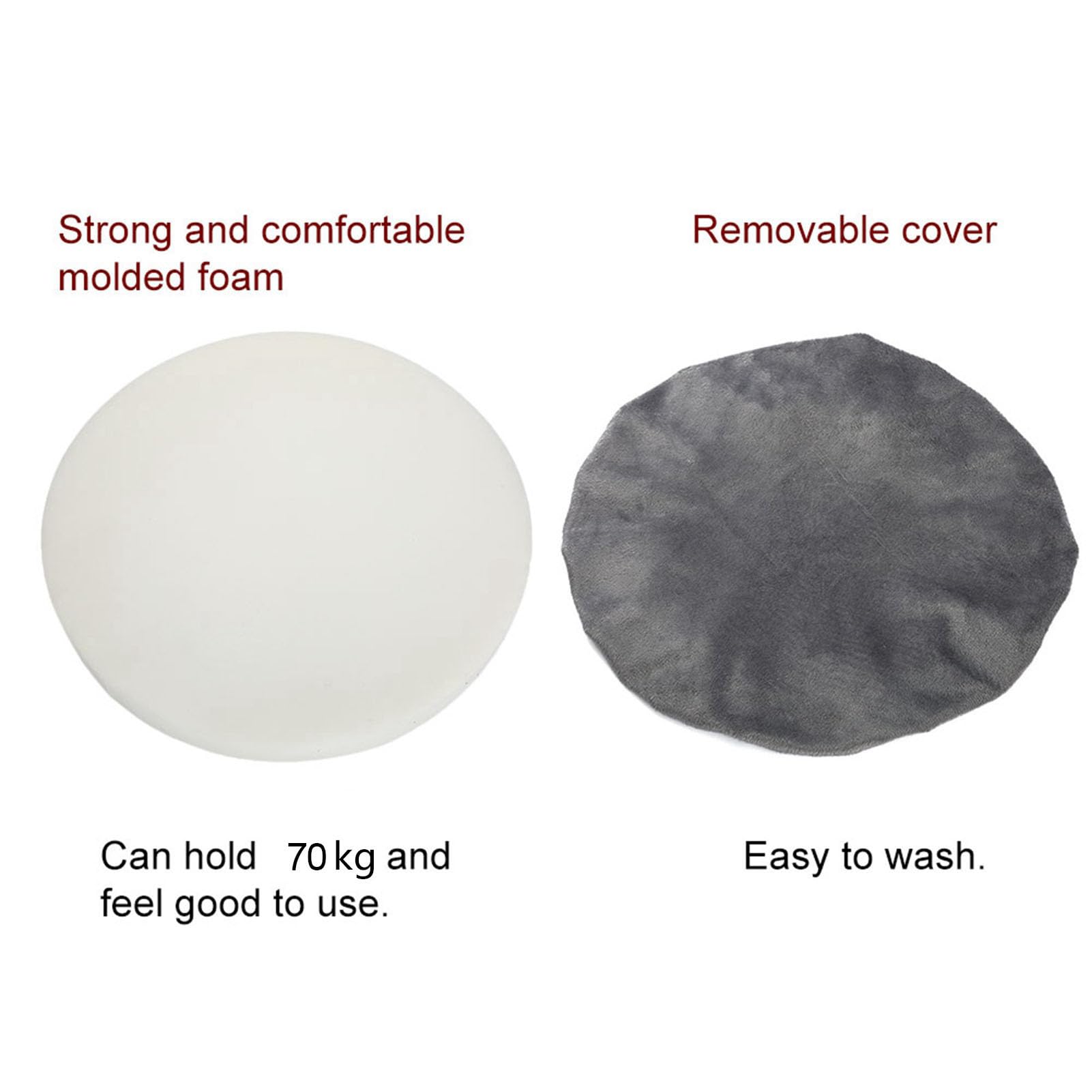 360 Degree Rotating Car Pillow - Large Swivel Chair Cushion with Hard Foam Core (15.35 Inch Diameter) for Office, Stool, Car Seat - Ergonomic Support for Long Sitting & Driving Comfort