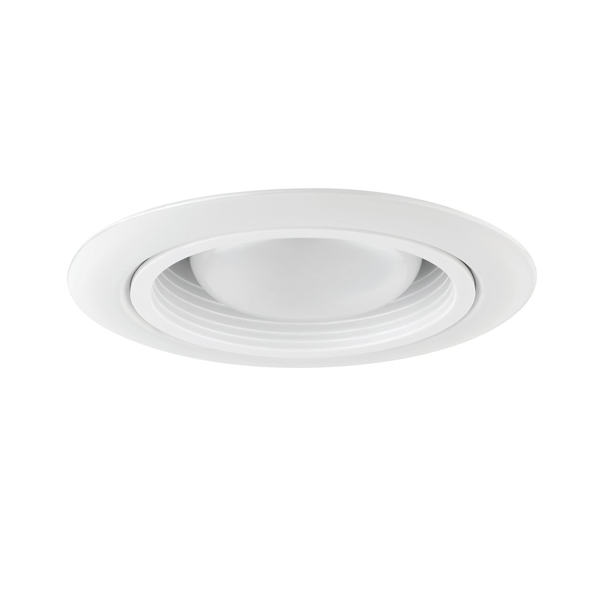 Globe Electric 9241201 4 Inch Recessed Lighting Kit - White Finish Open Trim, Energy Efficient LED Downlight for Kitchen, Bathroom & Living Room Ceiling
