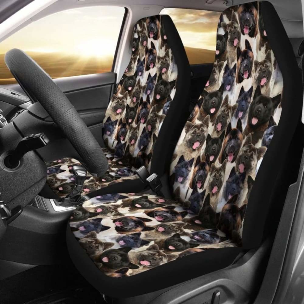 Akita Full Face Car Seat Covers - Universal Fit for Cars, Trucks & SUVs - Waterproof & Durable Protection for Pets, Kids & Spills - Perfect for Road Trips, Daily Commutes & Outdoor Adventures