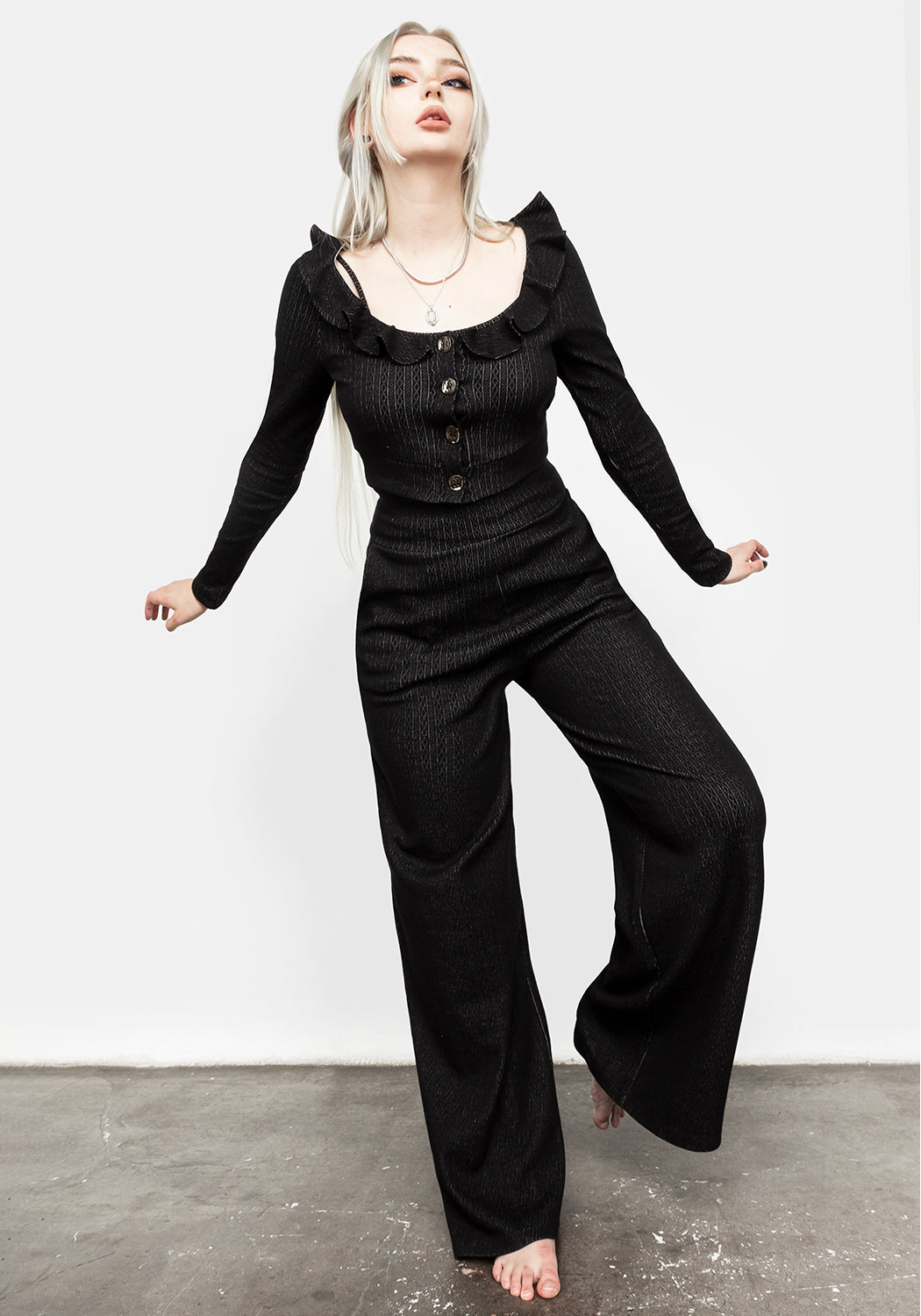 Morana Pointelle Lounge Pants for Women - Soft Knit Comfortable Casual Pajama Bottoms - Perfect for Home Relaxation, Yoga & Lounging