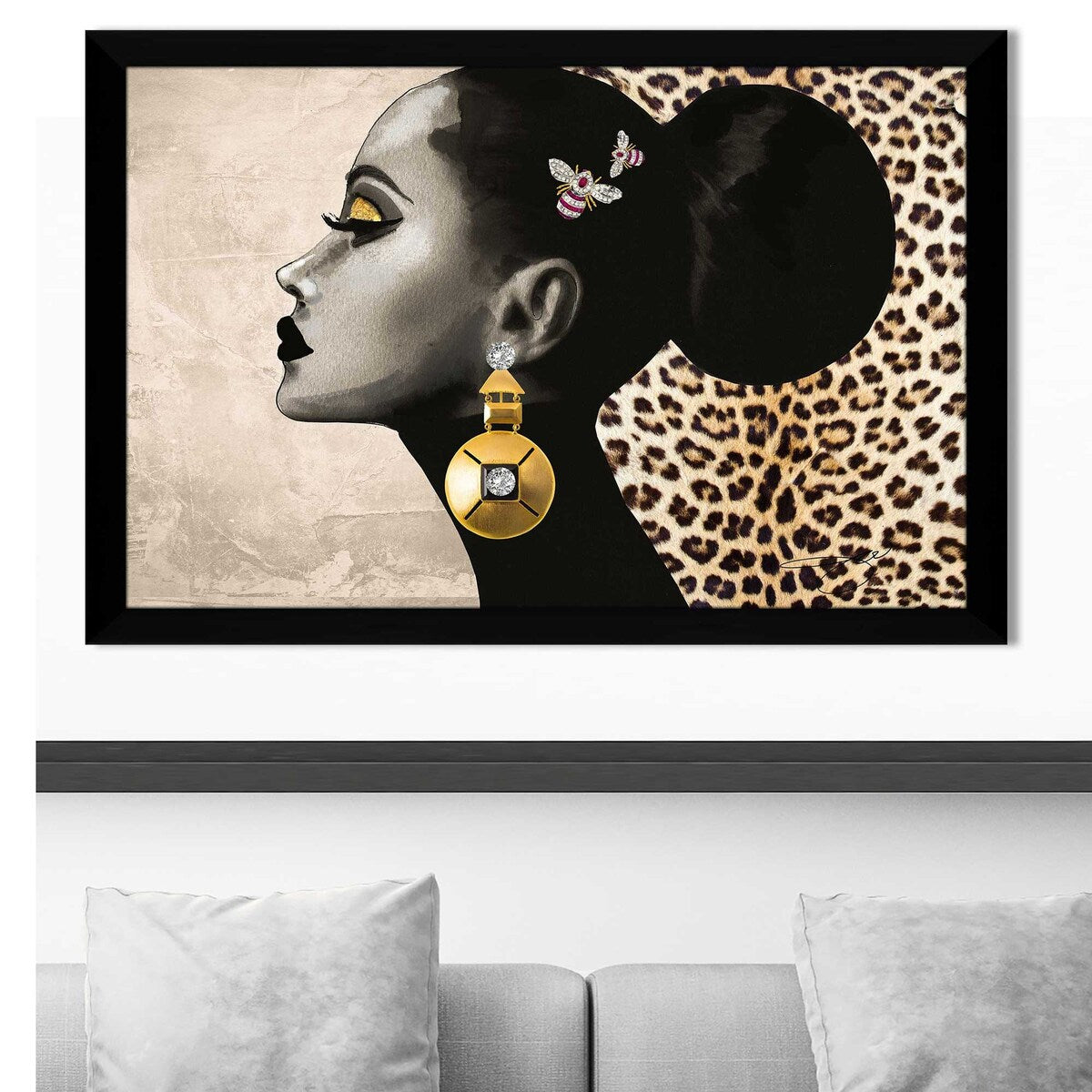Jodi Print Afrique Model 7 Acrylic Wall Art - Modern African Home Decor for Living Room, Bedroom & Office