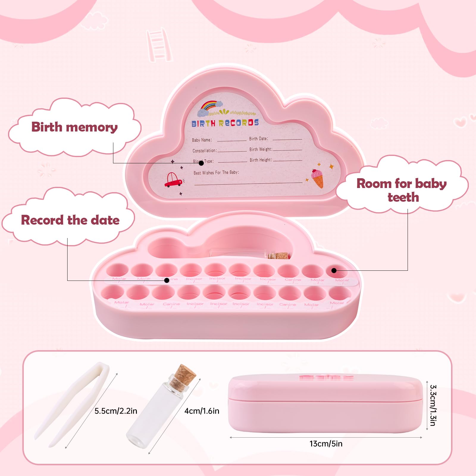 Tooth Fairy Keepsake Box for Boys & Girls - Kids' Lost Teeth Holder & Memory Storage Box | Perfect for First Tooth Celebration & Childhood Milestone Preservation