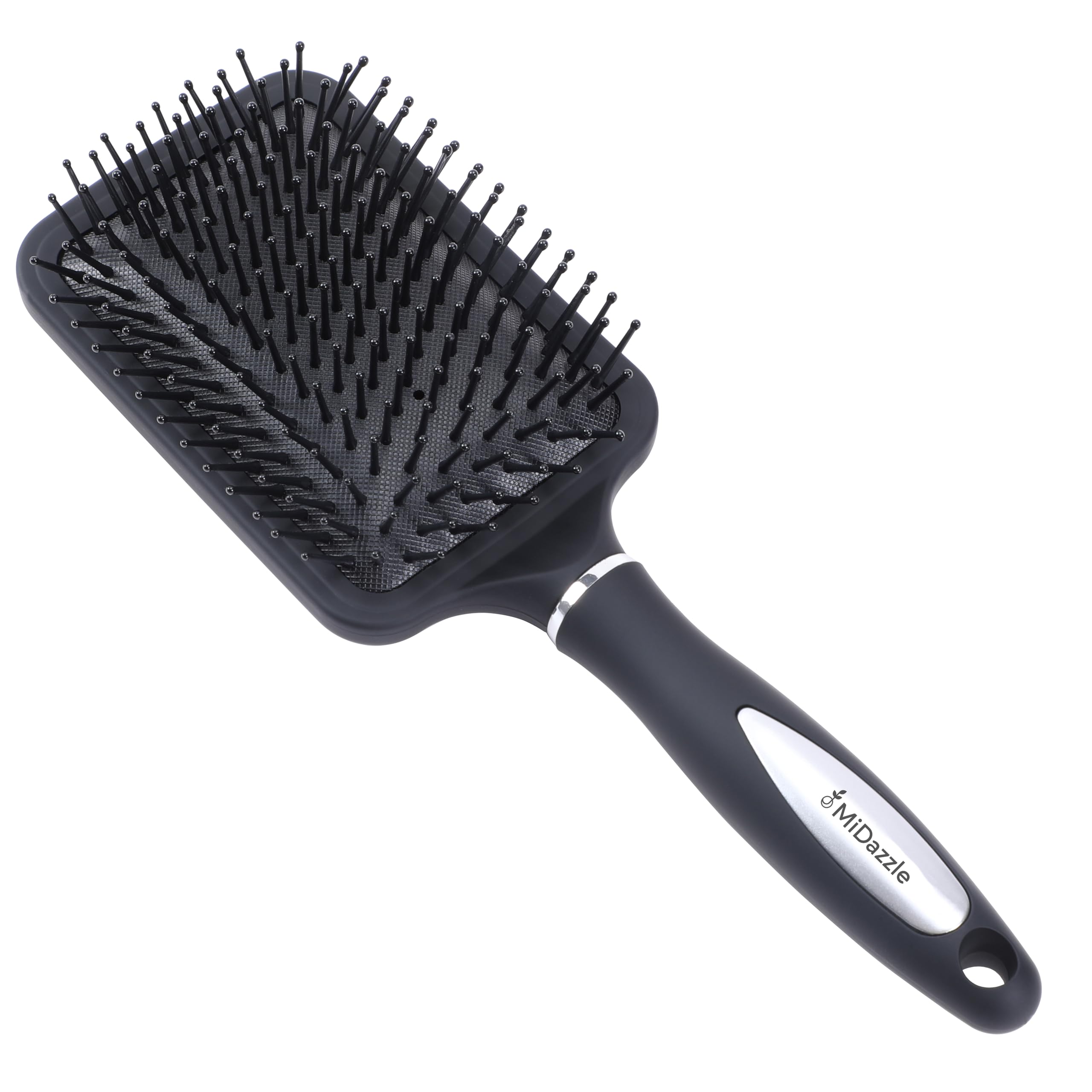 Midazzle Premium Paddle Hair Brush for Men & Women - Detangling & Styling Brush for All Hair Types | Smooth & Shine Hair at Home or Salon (MDHB00010)
