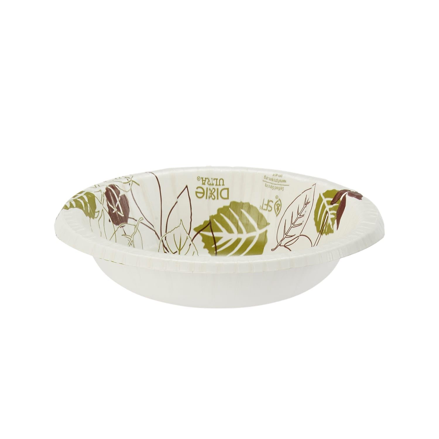 Dixie Ultra SX20PATH Heavyweight Paper Bowls - 20oz, 500 Count (Green/Burgundy) | Eco-Friendly Disposable Bowls for Parties, Picnics & Catering