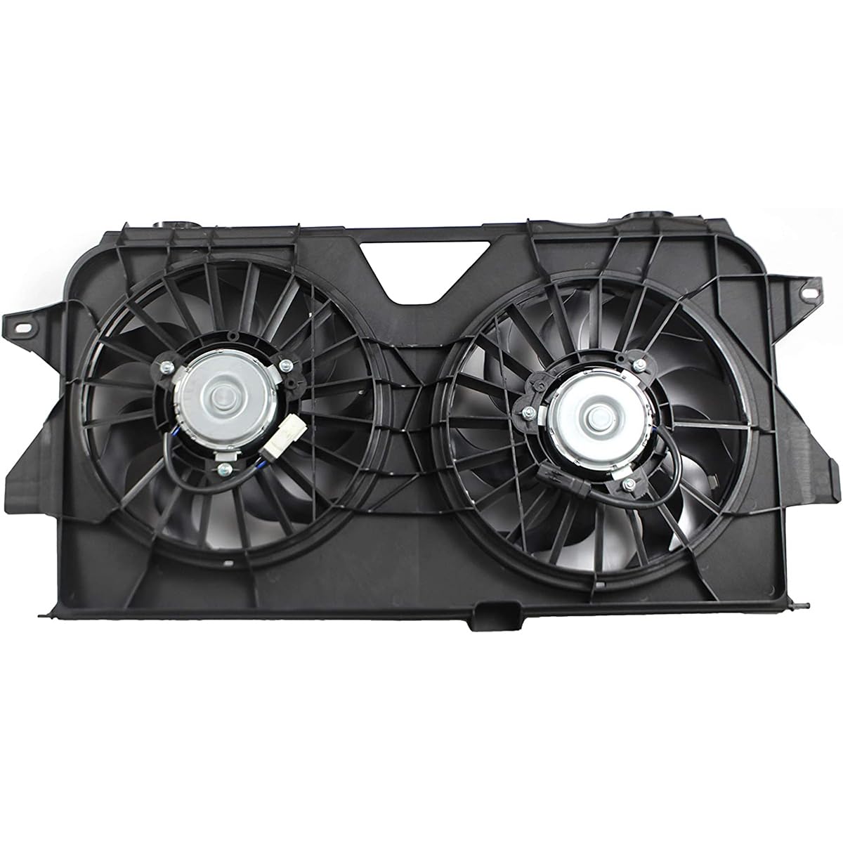 Dual Engine Radiator Cooling Fan Assembly Compatible with Chrysler Town & Country 2005-2007, Dodge Caravan/Grand Caravan 2005-2007 - Replaces OEM# 4677695AB, 4677695AC, 4677695AD, 620-042 - Perfect for Engine Overheating Prevention & Summer Driving