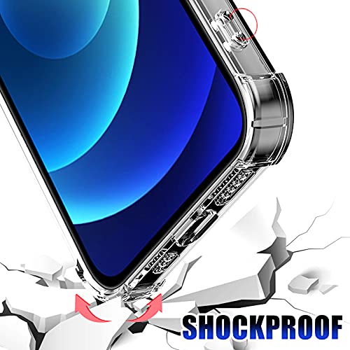 **Clear Shockproof Bumper Phone Case for iPhone 13 - Ultra Thin Transparent Protective Cover for Everyday Use, Work & Travel**