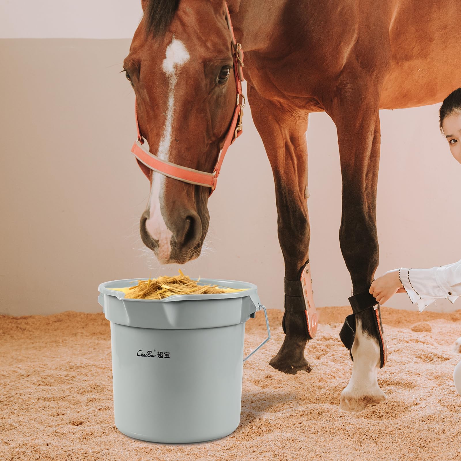 Morcte 3.5 Gallon Heavy Duty Plastic Cleaning Bucket with Handle - 4 Pack Commercial Round Utility Pails for Home, Office & Industrial Cleaning - Durable Gray Cleaning Buckets for Mopping, Car Washing & Janitorial Use