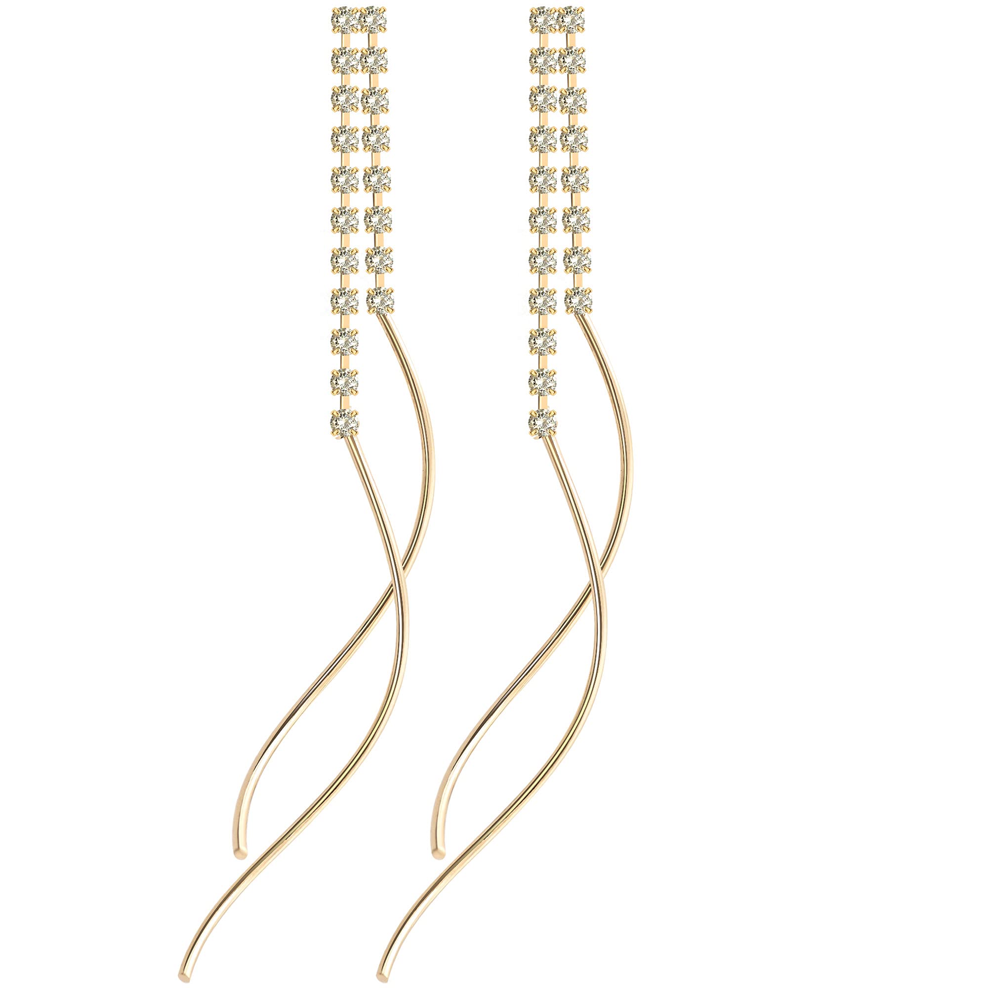 FUSHENMU Women's Dangle Threader Earrings - Lightweight Boho Chic Jewelry for Everyday Wear & Special Occasions