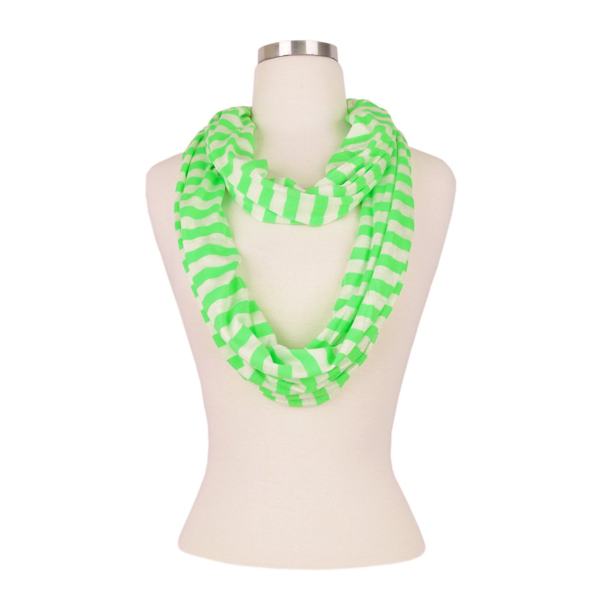 Soft Striped Infinity Loop Jersey Scarf - Cozy Winter Fashion Accessory for Women | Perfect for Cold Weather, Outdoor Activities & Layering Outfits