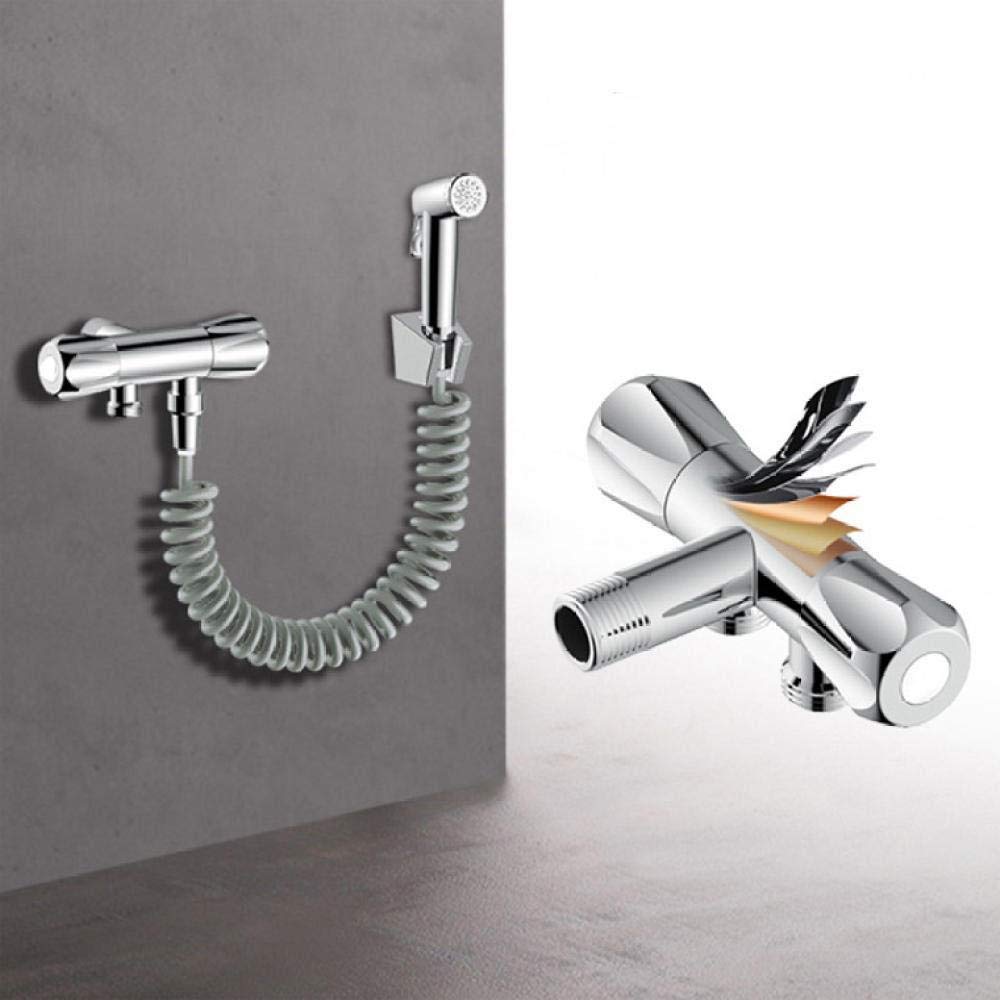 Stainless Steel Handheld Sprayer Kit - Toilet & Diaper Cleaning Spray Gun Set for Bathroom, Faucet & Flushing Washer Booster | Perfect for Baby Care, Pet Cleaning & Household Sanitation