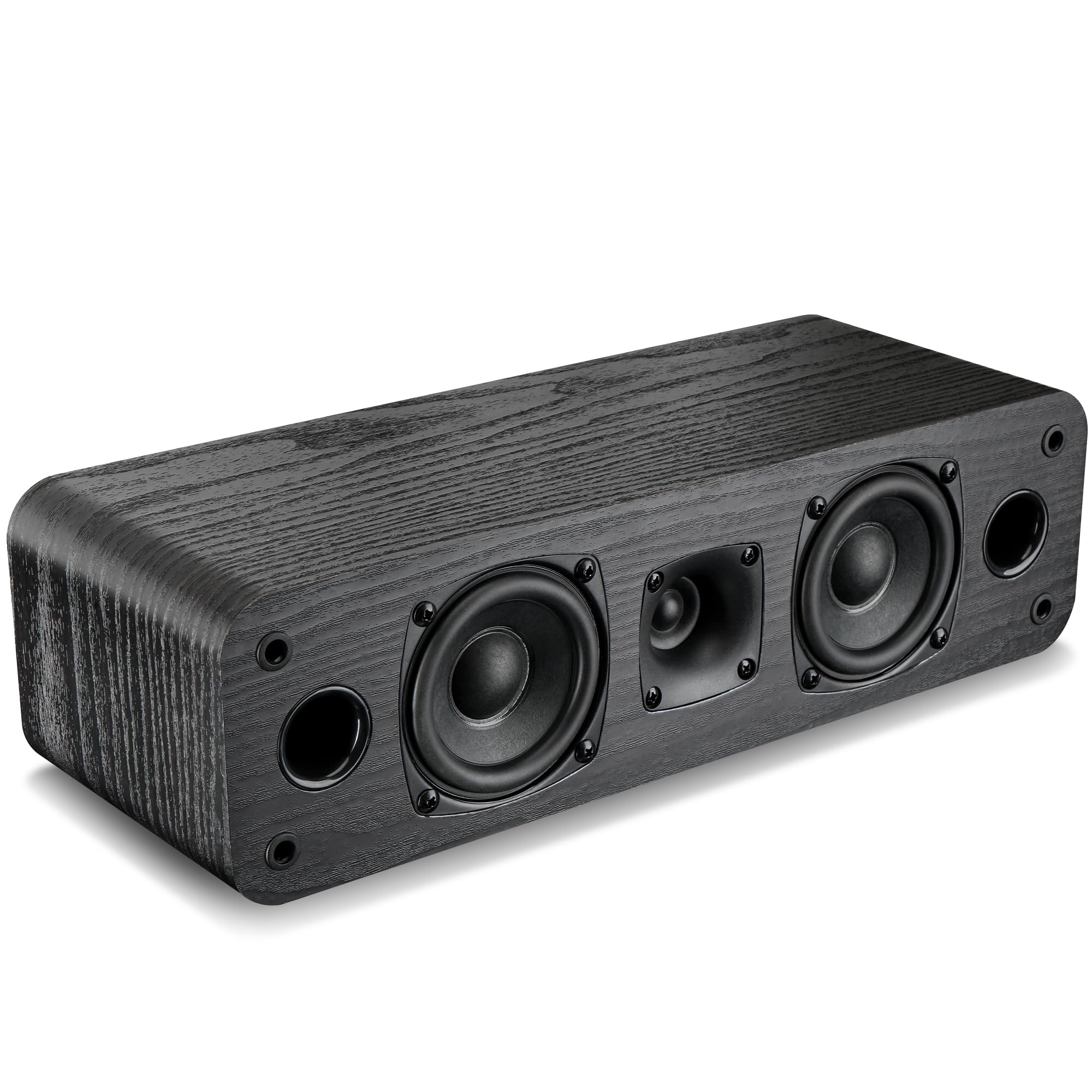 Saiyin 5.0 Home Theater System - 100W HiFi Surround Sound Speakers with Stereo & Classic Retro Wood Grain Design | Compatible with TV, PC, Amplifier or Receiver (Passive, Wired Not Included) | Perfect for Movie Nights, Gaming & Music Listening