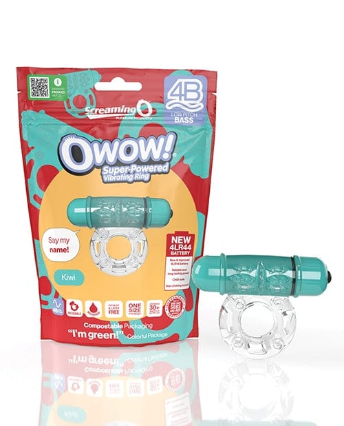 Screaming O 4B OWow Kiwi Vibrating Cock Ring - Pleasure Enhancer for Couples | Waterproof & Rechargeable | Perfect for Foreplay & Intimate Moments
