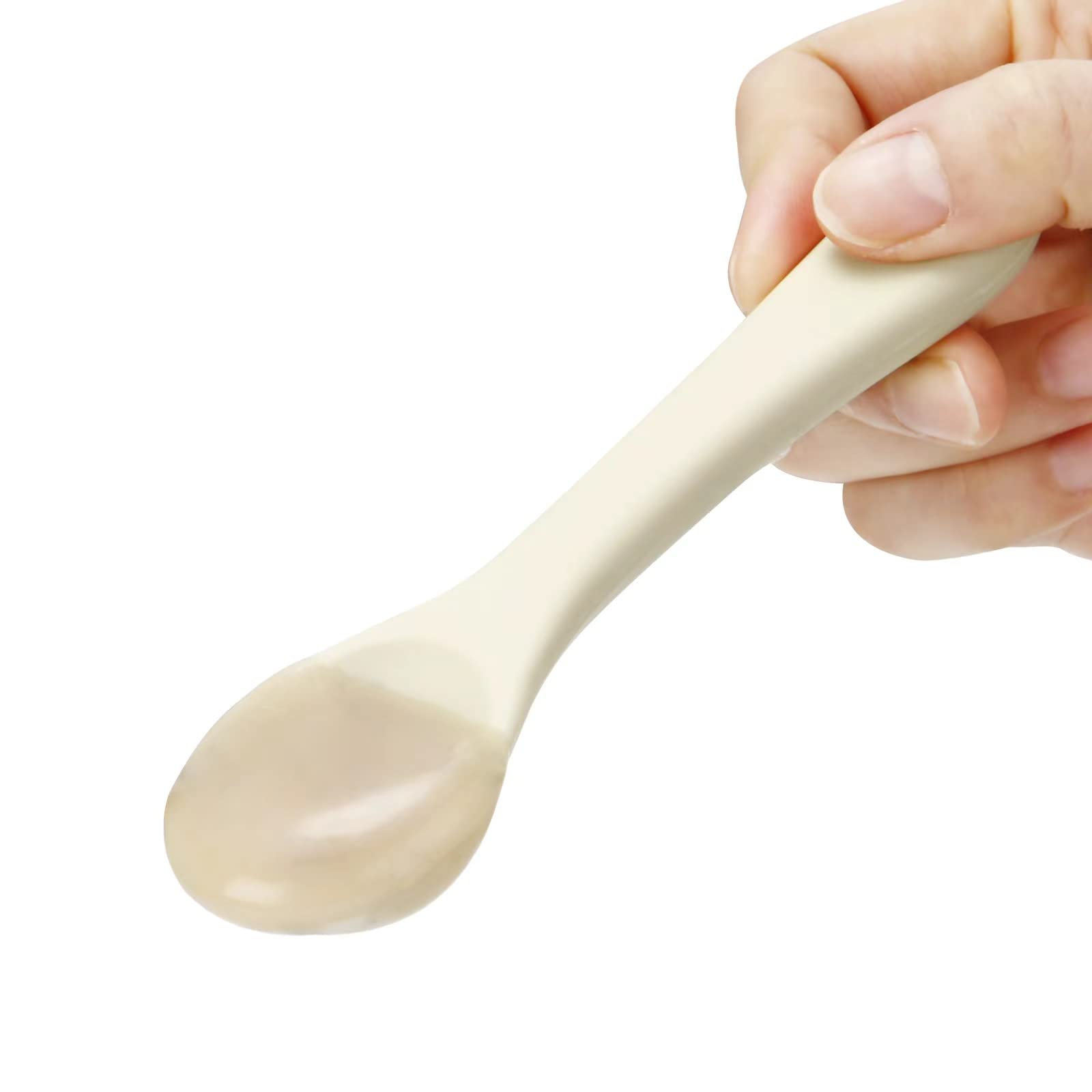 PandaEar Silicone Baby Spoon and Fork Set - 6 Pack BPA-Free Toddler Utensils for Self Feeding 6-12 Months | Soft LED Weaning Spoons for Infants | Perfect for First Foods, Baby-Led Weaning & Mess-Free Mealtime