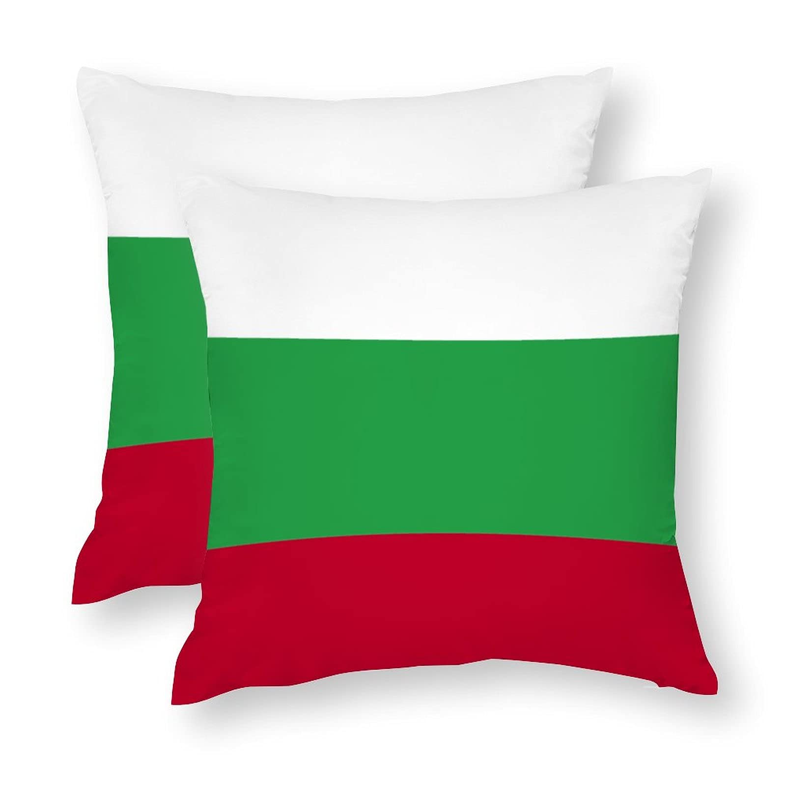 Bulgarian Flag 12x12 Inch Pillow Cover - Decorative Throw Pillow Case for Sofa, Bed, Chair & Car (Insert Not Included) | Perfect for Home Decor, Patriotic Displays & Gift Giving