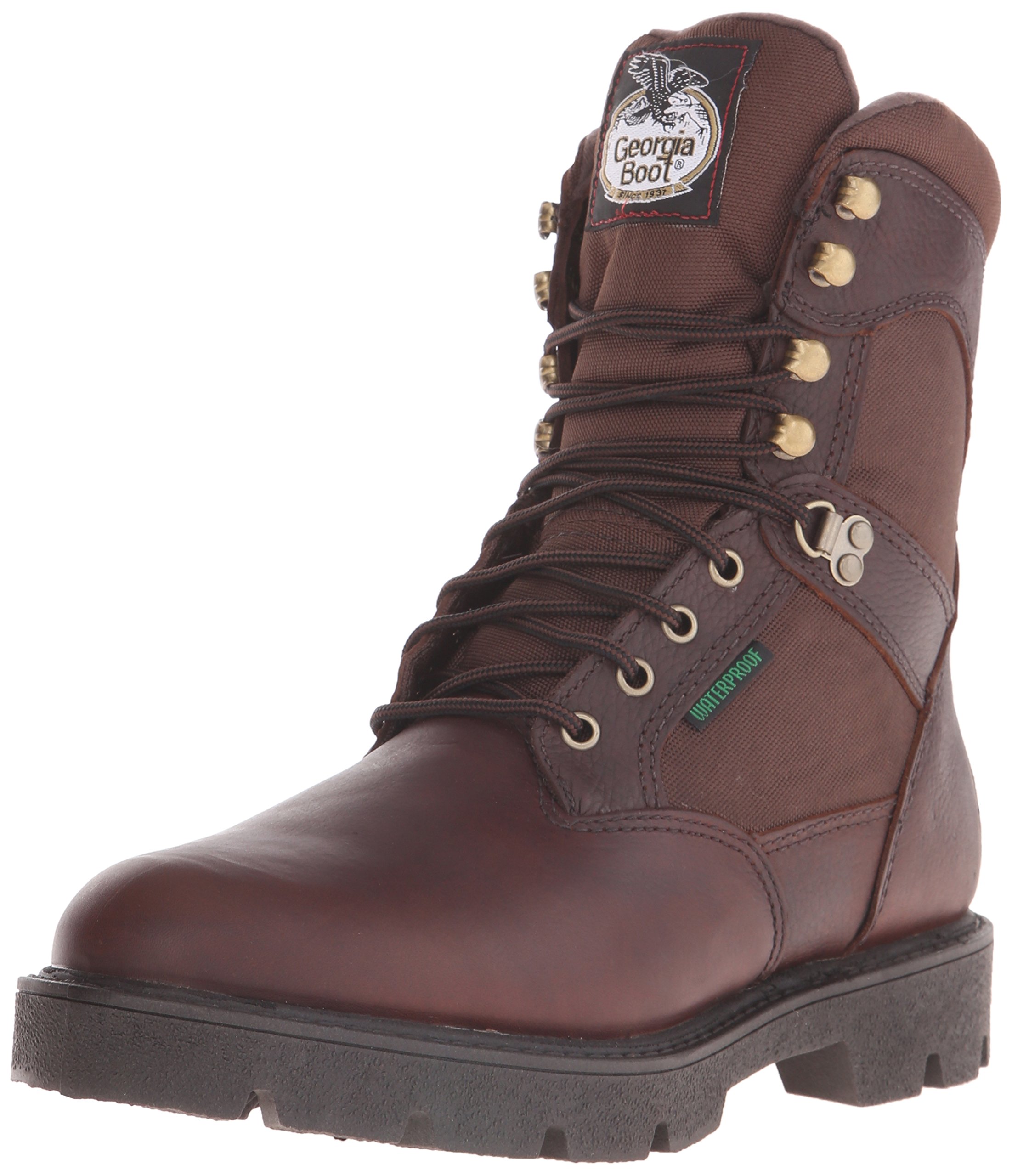 Georgia Boot Men's Homeland 8 Inch Waterproof Work Boots - Steel Toe, Slip Resistant, Comfortable for Construction, Landscaping & Outdoor Work