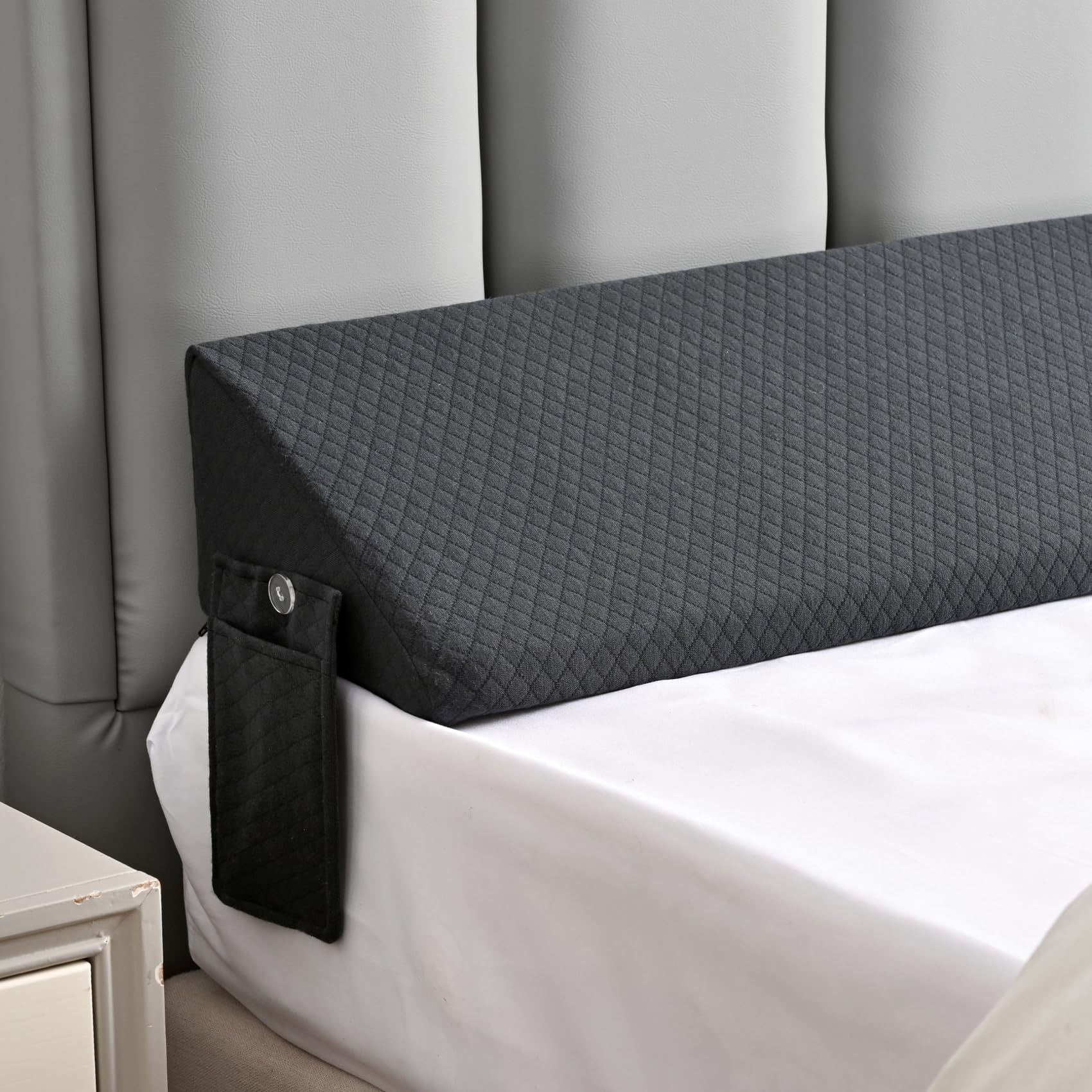 Twin Bed Wedge Pillow - Headboard Gap Filler (0-8