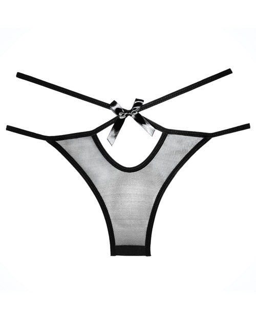 Adore Sheer Naughty Vanilla Panty Black One Size - Sexy Lingerie for Women, Perfect for Date Night & Special Occasions