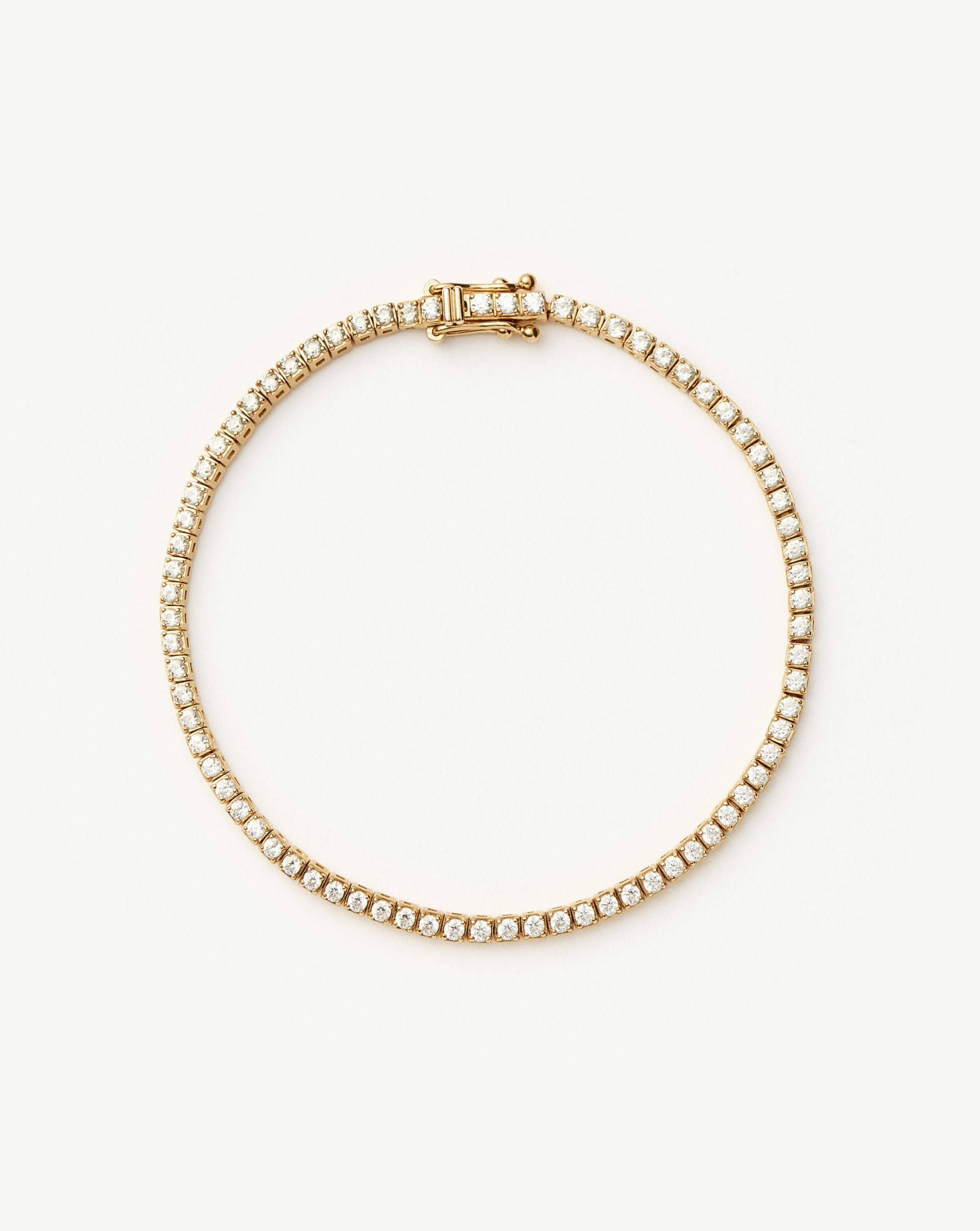 14K Solid Gold Lab-Grown Diamond Tennis Bracelet for Women | Size S | Elegant Jewelry Gift for Anniversary, Wedding & Special Occasions