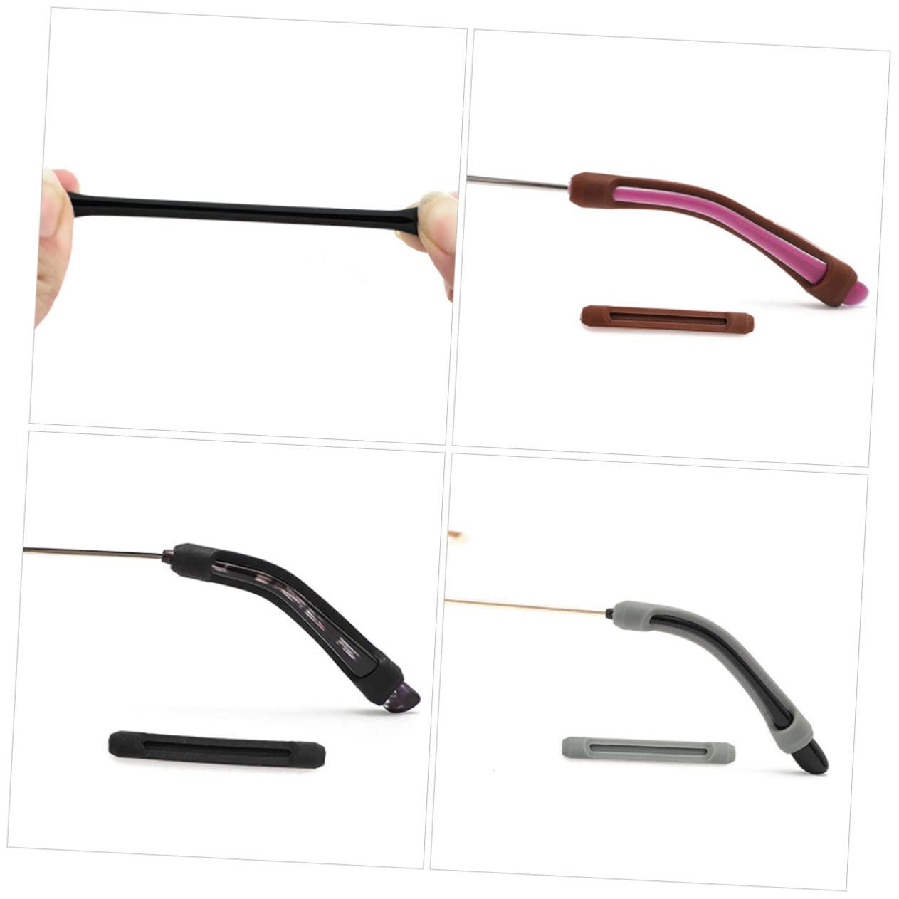 JECOMPRIS 80 Pairs Non-Slip Silicone Glasses Temple Covers - Eyeglass Frame Accessories for Sports, Reading & Daily Use - Secure Fit for Glasses Legs & Comfortable Grip